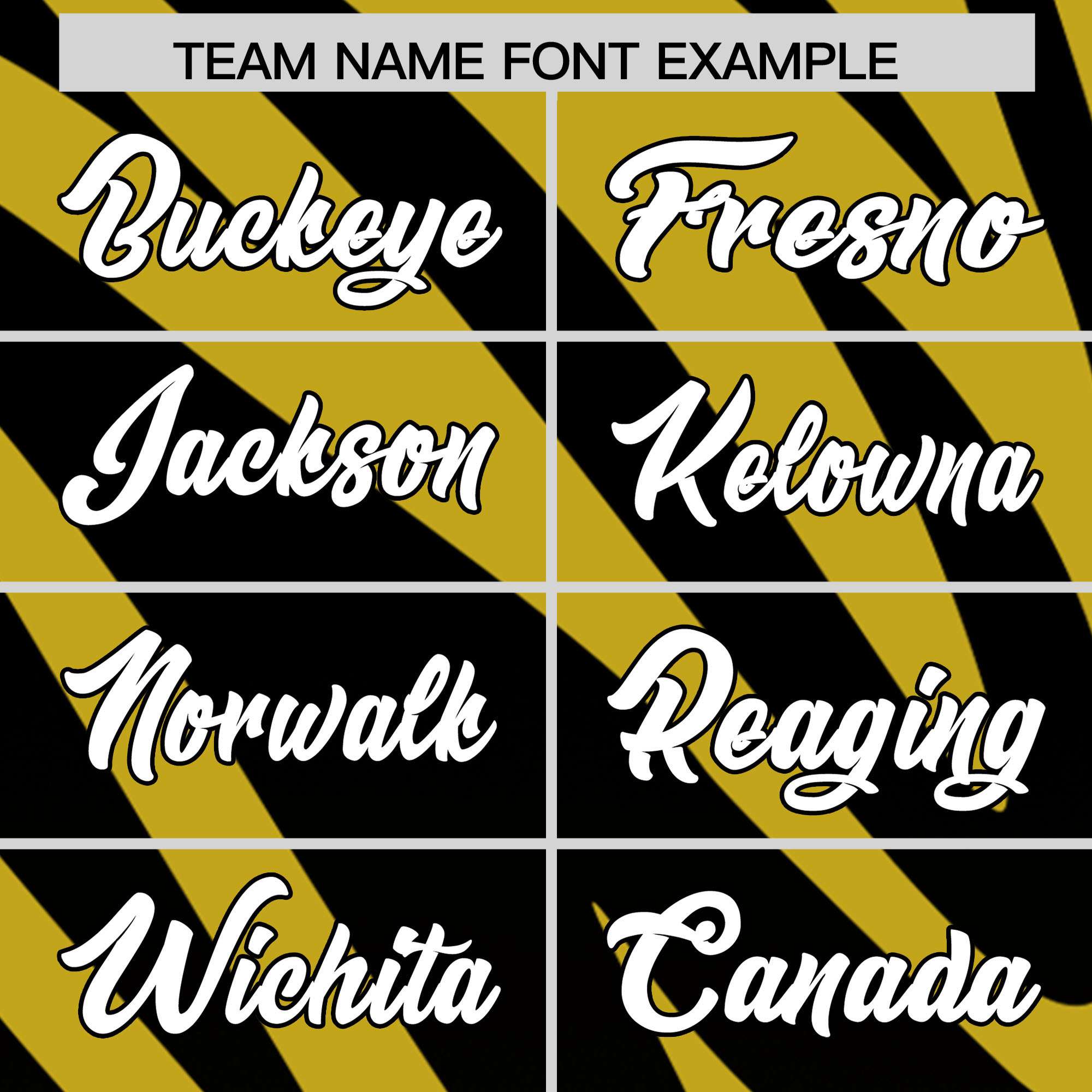 Custom Black Old Gold Tiger Stripe Gradient Animal Print Personalized Team Shirt Baseball Jersey