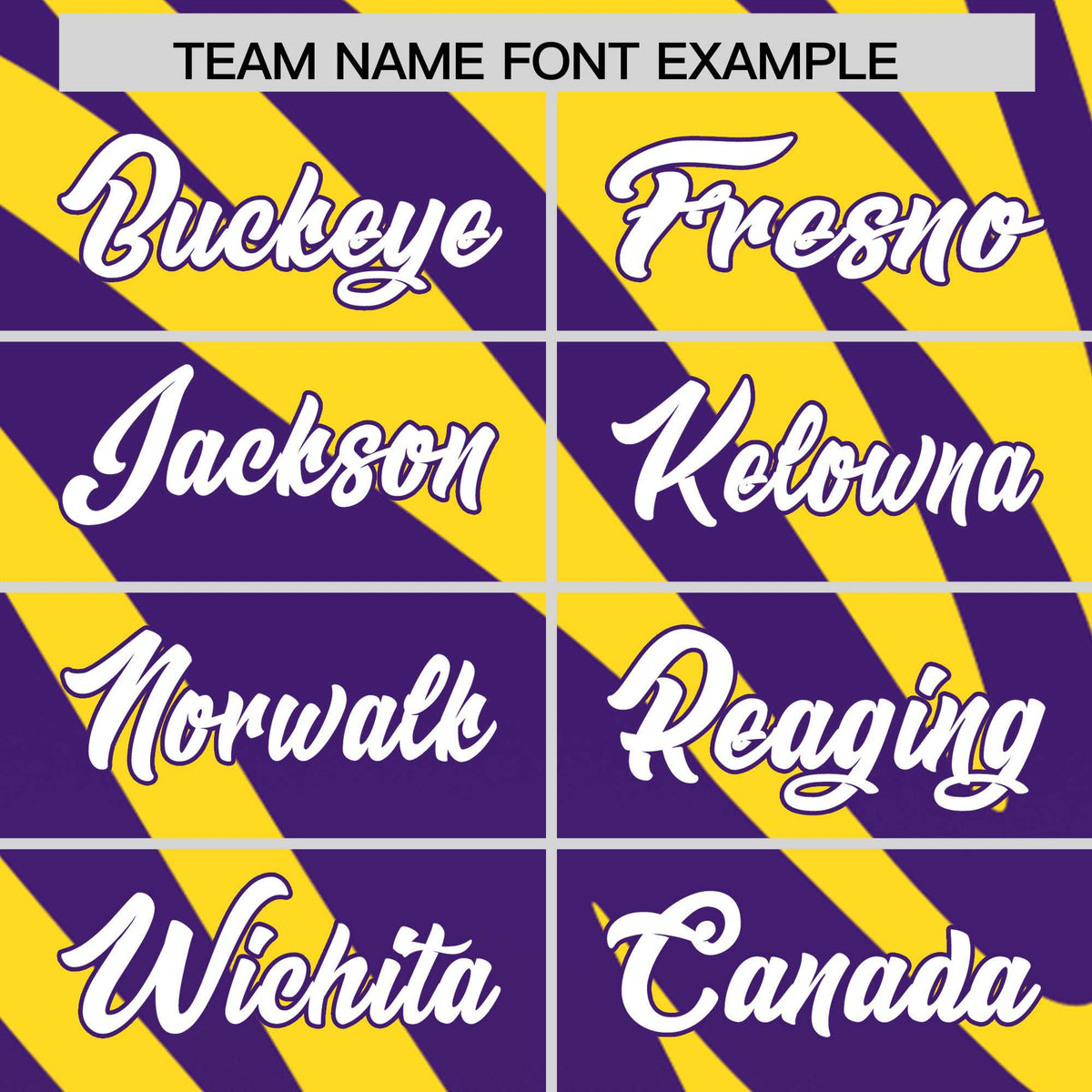 Custom Purple Gold Tiger Stripe Gradient Animal Print Personalized Team Shirt Baseball Jersey