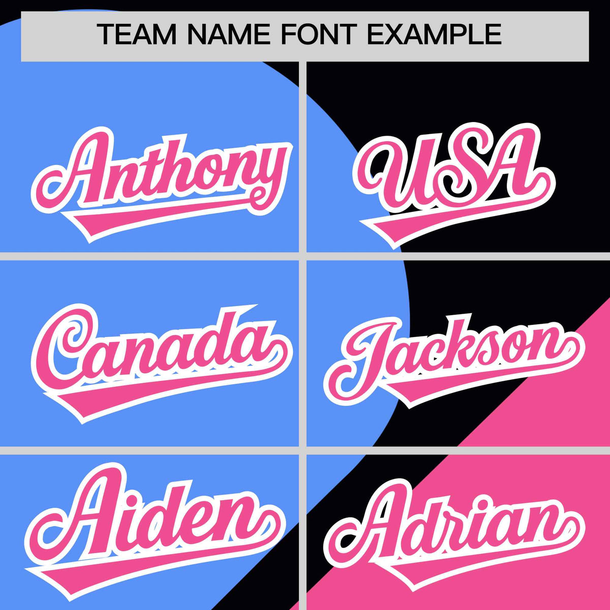 Custom Black Powder Blue-Pink Color Block Personalized Half Heart Pattern Authentic Baseball Jersey| KXKSHOP