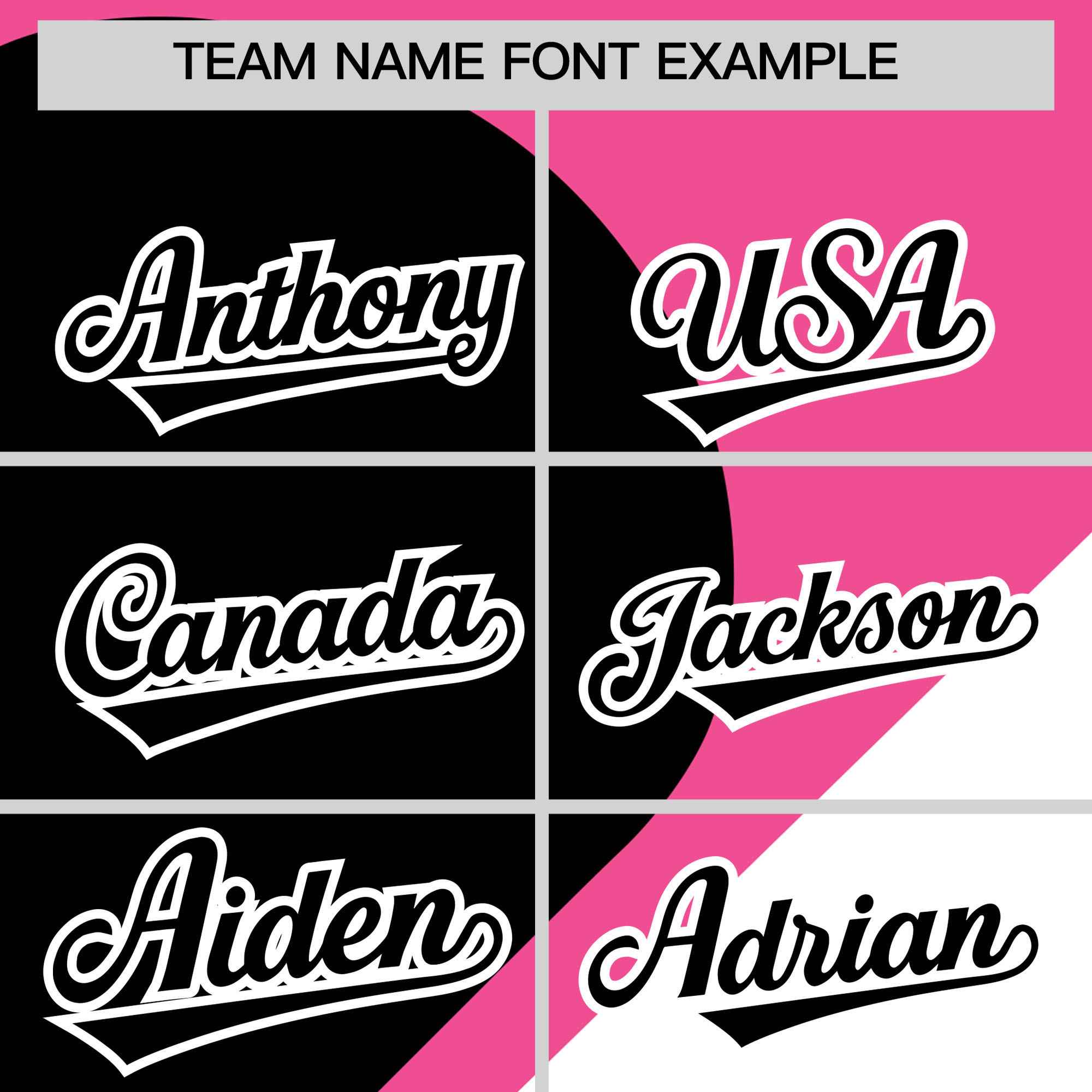 Custom Pink Black-White Color Block Personalized Half Heart Pattern Authentic Baseball Jersey| KXKSHOP