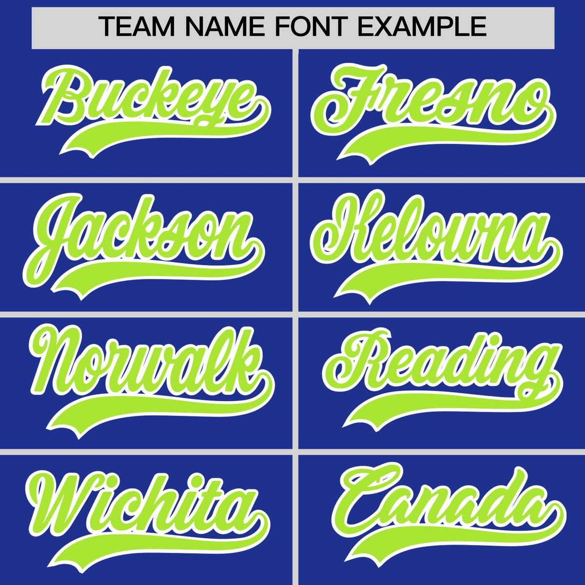 Custom Royal Blue Neon Green Side Camo Style Personalization Baseball Jersey| KXKSHOP