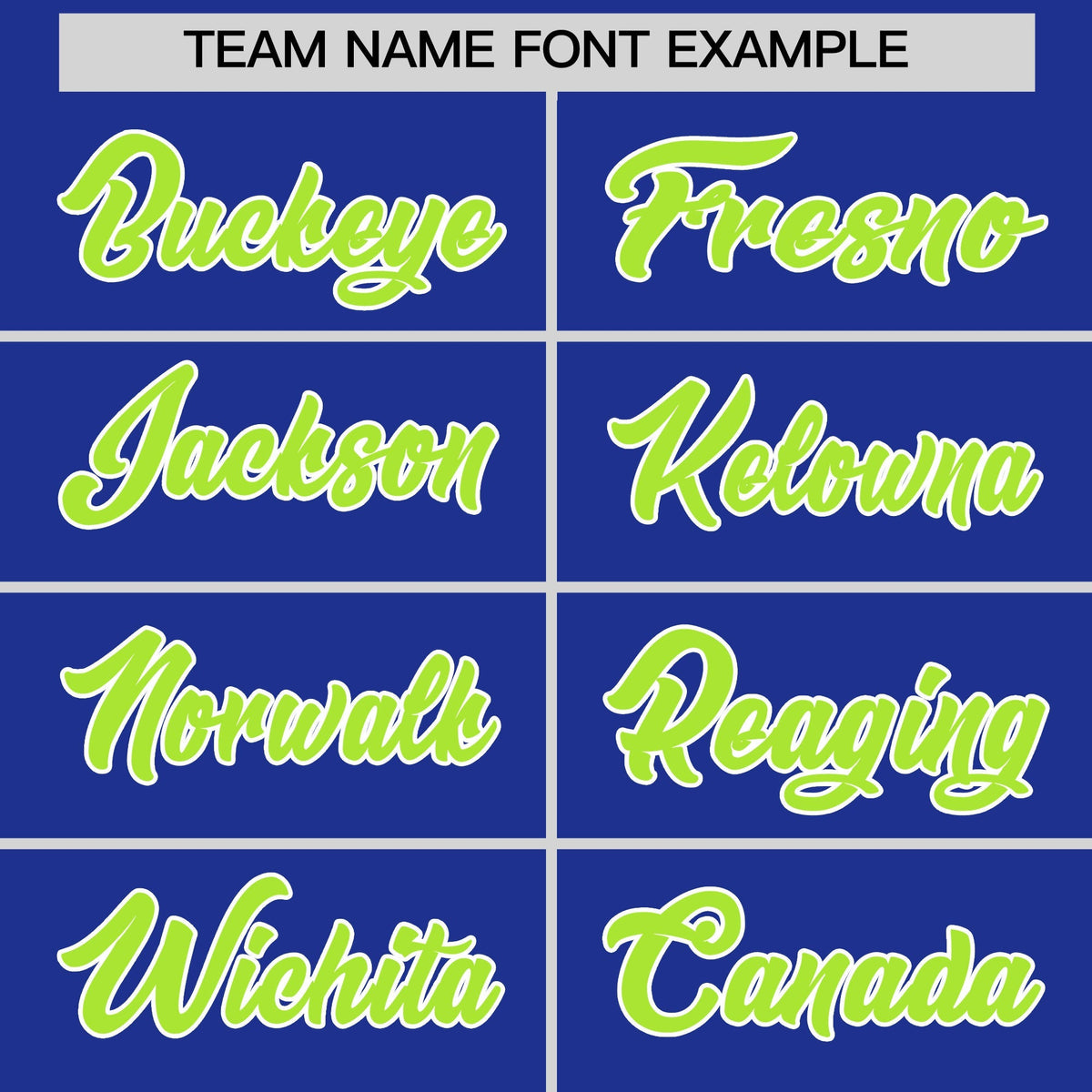 Custom Royal Blue Neon Green Side Camo Style Personalization Baseball Jersey| KXKSHOP