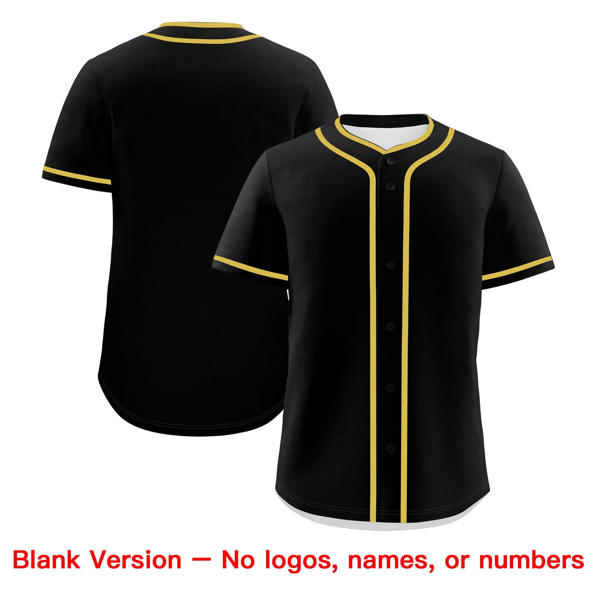 Custom Black White Old Gold Classic Style Father's Day Quick Dry Baseball Jersey| KXKSHOP