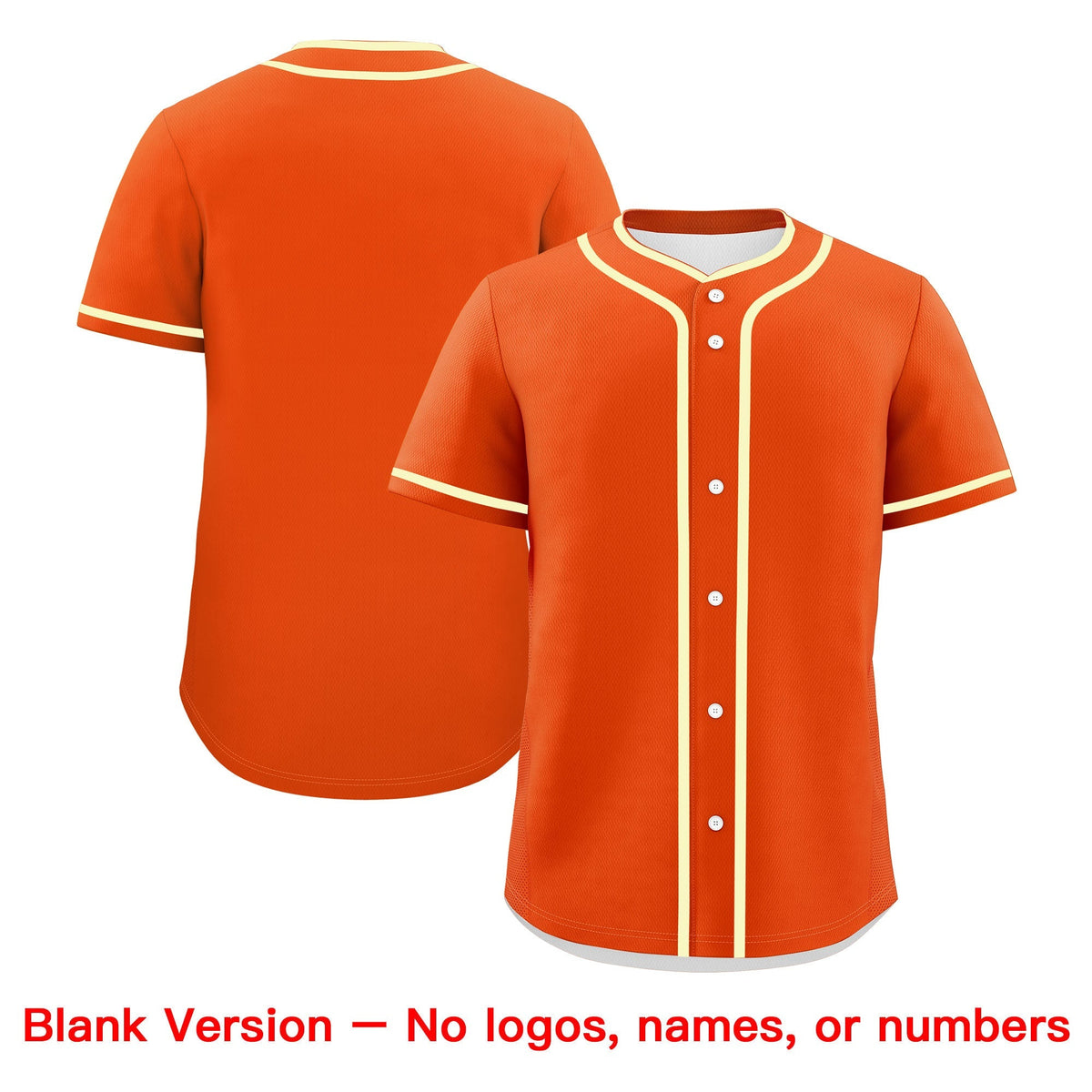 Custom Orange White Red Classic Style Father's Day Quick Dry Baseball Jersey| KXKSHOP