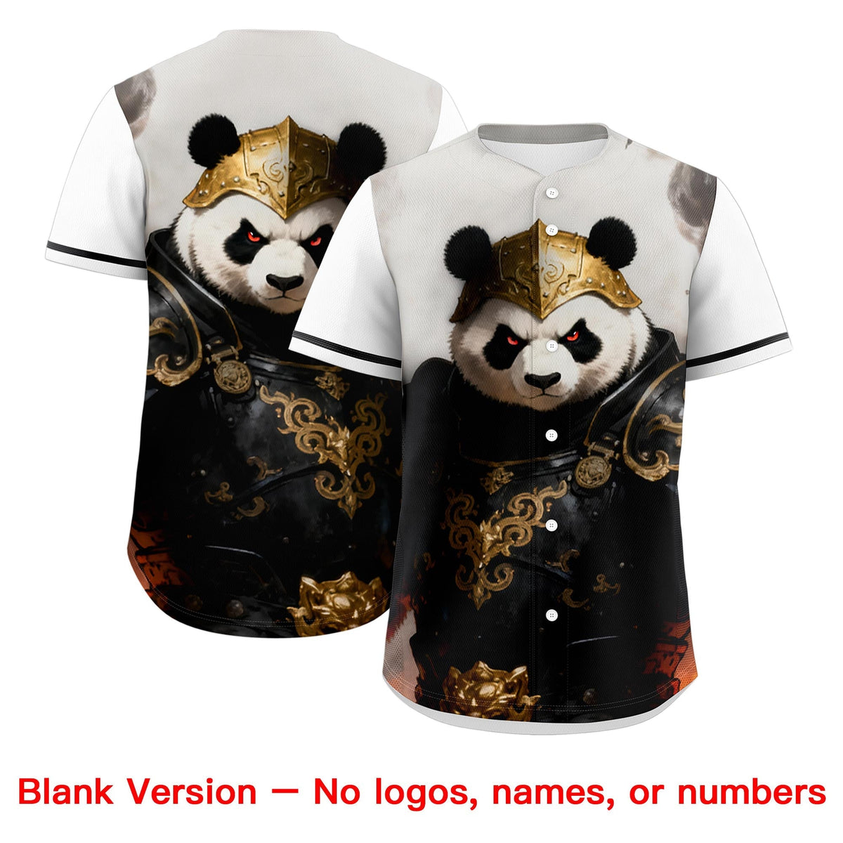 Custom White Black Panda Animal Series Personalization Graffiti Pattern Baseball Jersey| KXKSHOP
