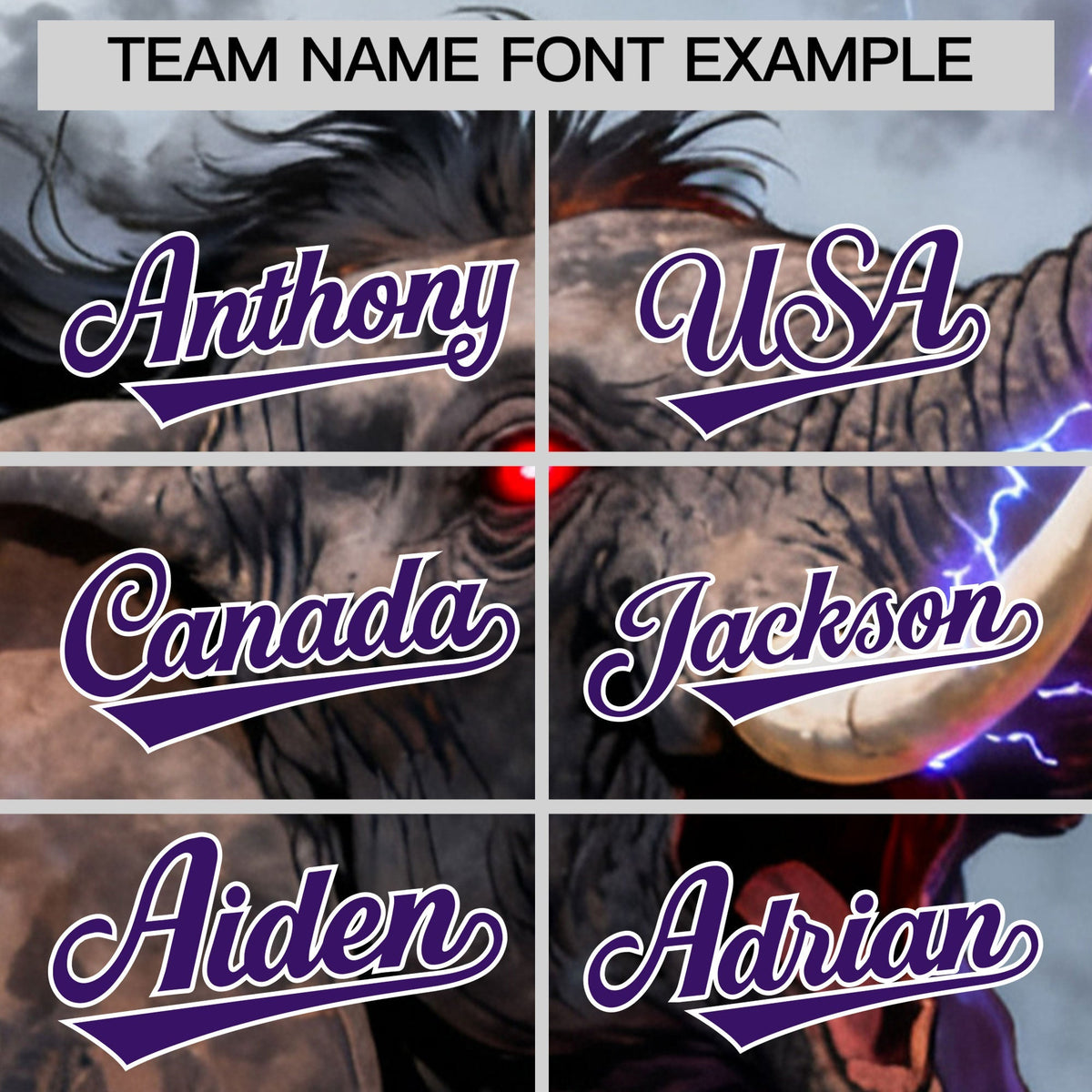 Custom Purple White Elephant Animal Series Personalization Graffiti Pattern Baseball Jersey| KXKSHOP