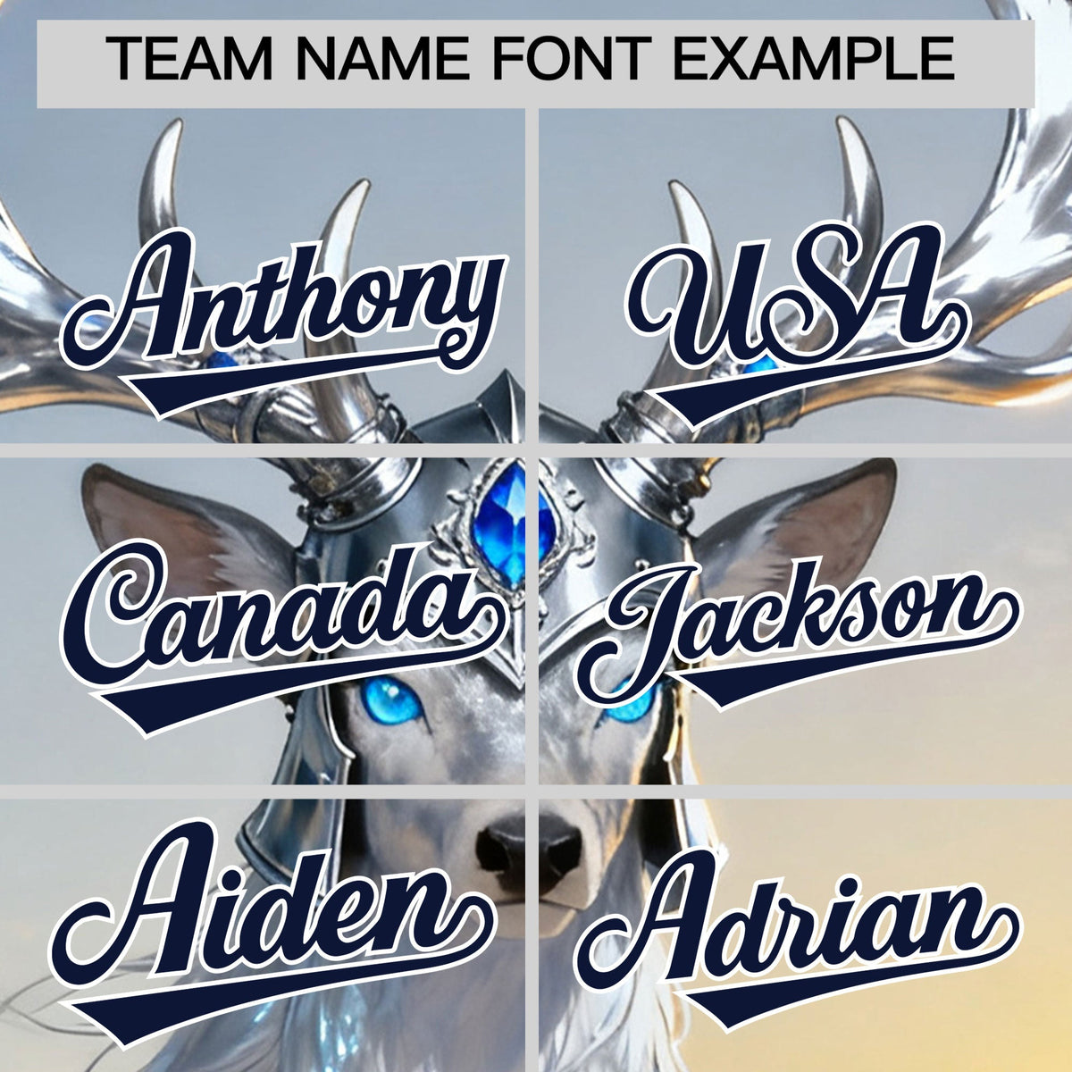 Custom White Navy Deer Animal Series Personalization Graffiti Pattern Baseball Jersey| KXKSHOP