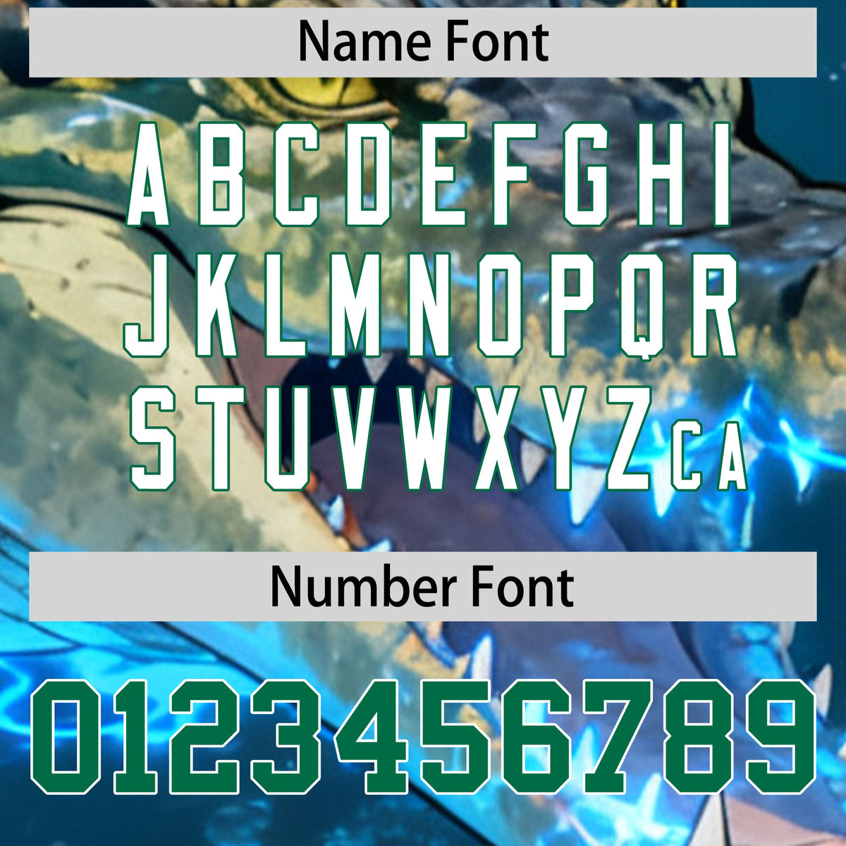 Custom Kelly Green White Crocodile Animal Series Personalization Graffiti Pattern Baseball Jersey| KXKSHOP