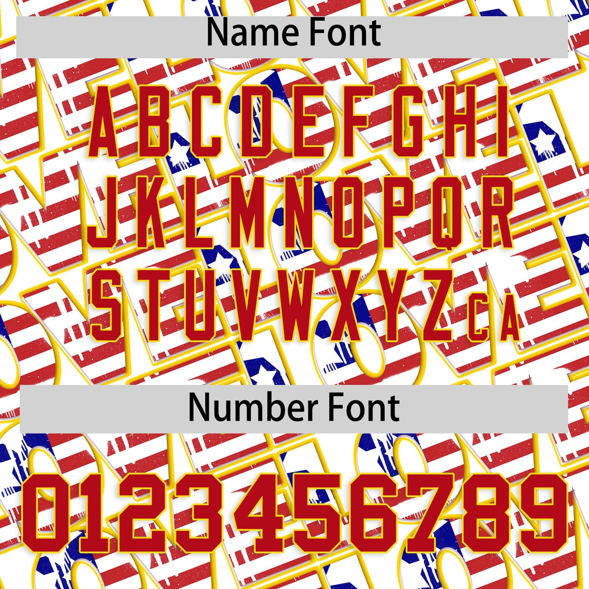 Custom White Red Gold American Flag Graffiti Pattern Split Fashion Independence Day Quick Dry Baseball Jersey| KXKSHOP