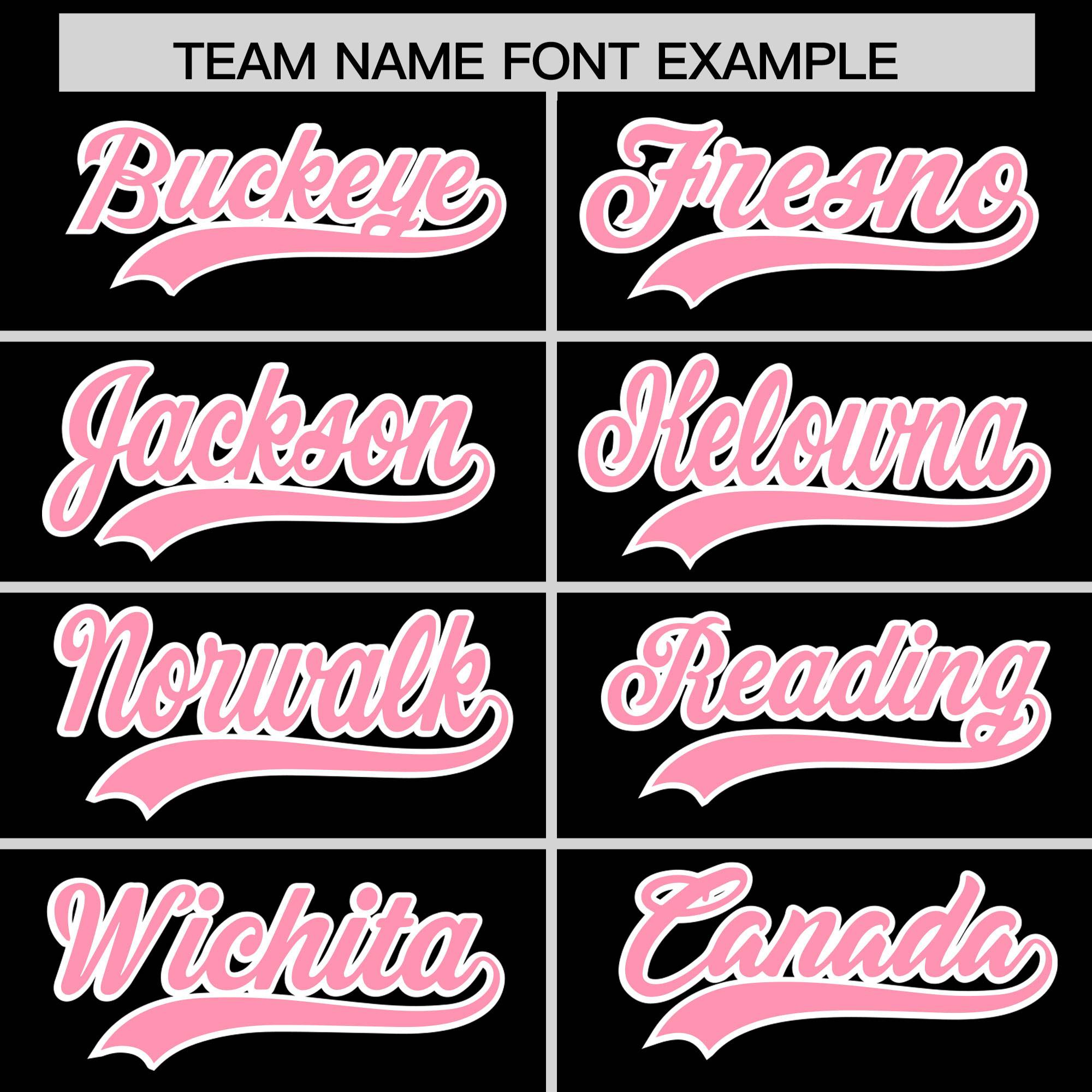 Custom Black Light Pink Grid Blur Pattern Authentic Baseball Jersey| KXKSHOP