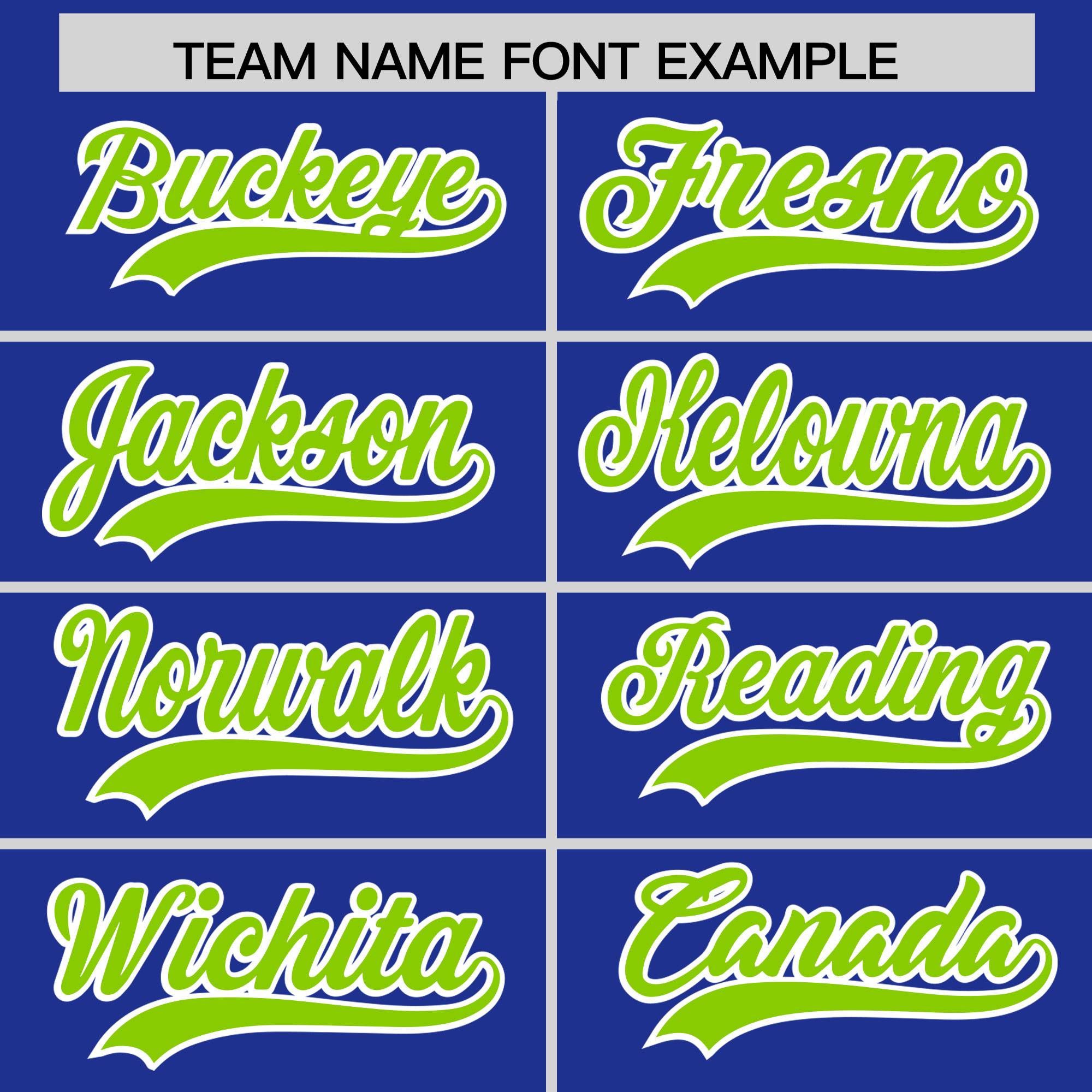 Custom Royal Neon Green Grid Blur Pattern Authentic Baseball Jersey| KXKSHOP