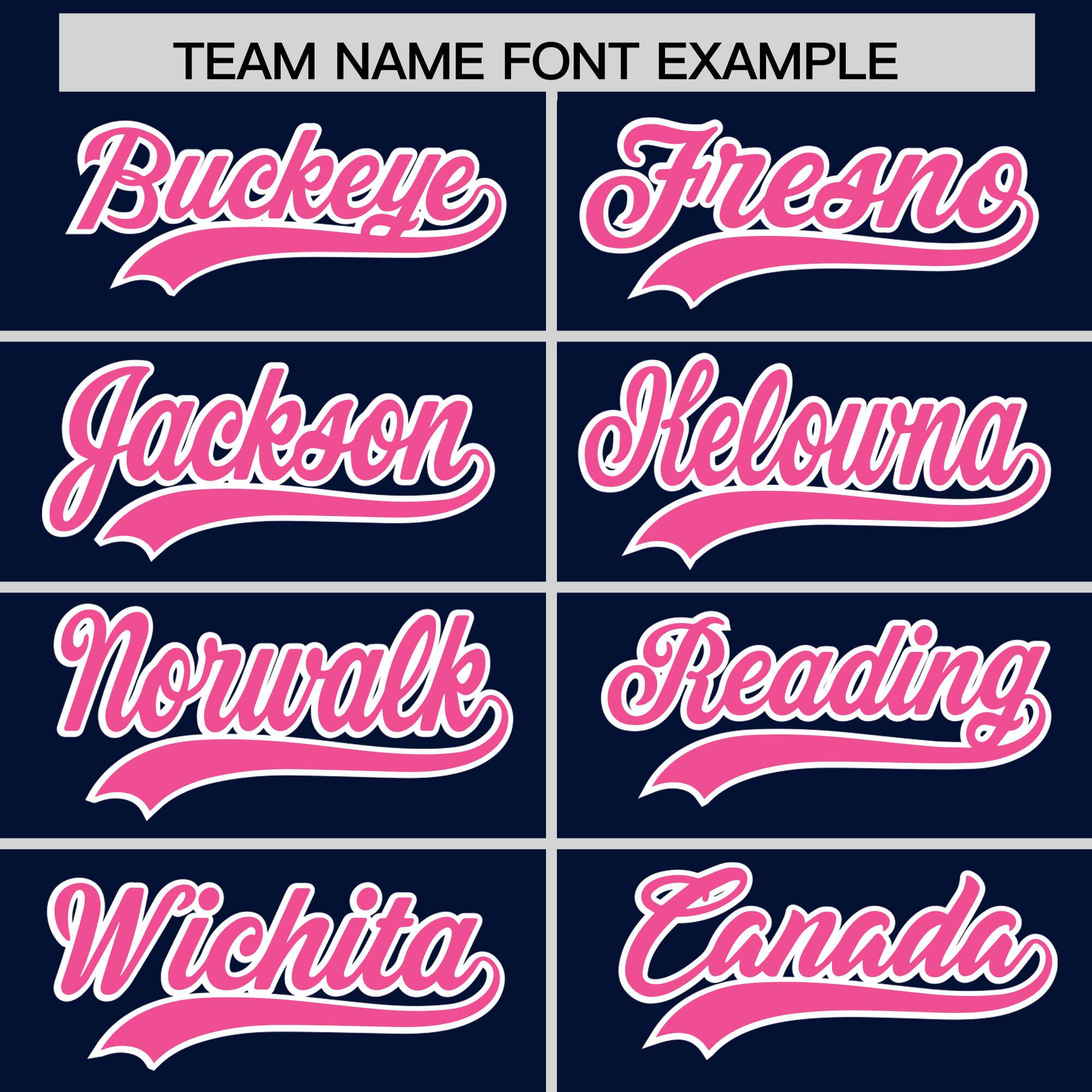 Custom Navy Pink Grid Blur Pattern Authentic Baseball Jersey| KXKSHOP