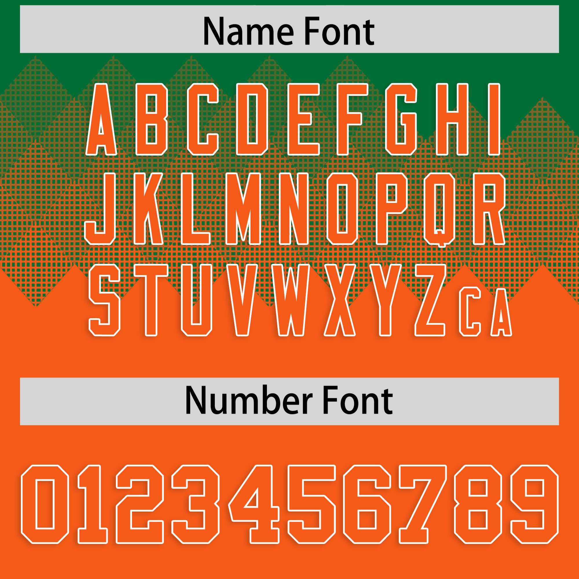 Custom Kelly Green Orange Grid Blur Pattern Authentic Baseball Jersey| KXKSHOP