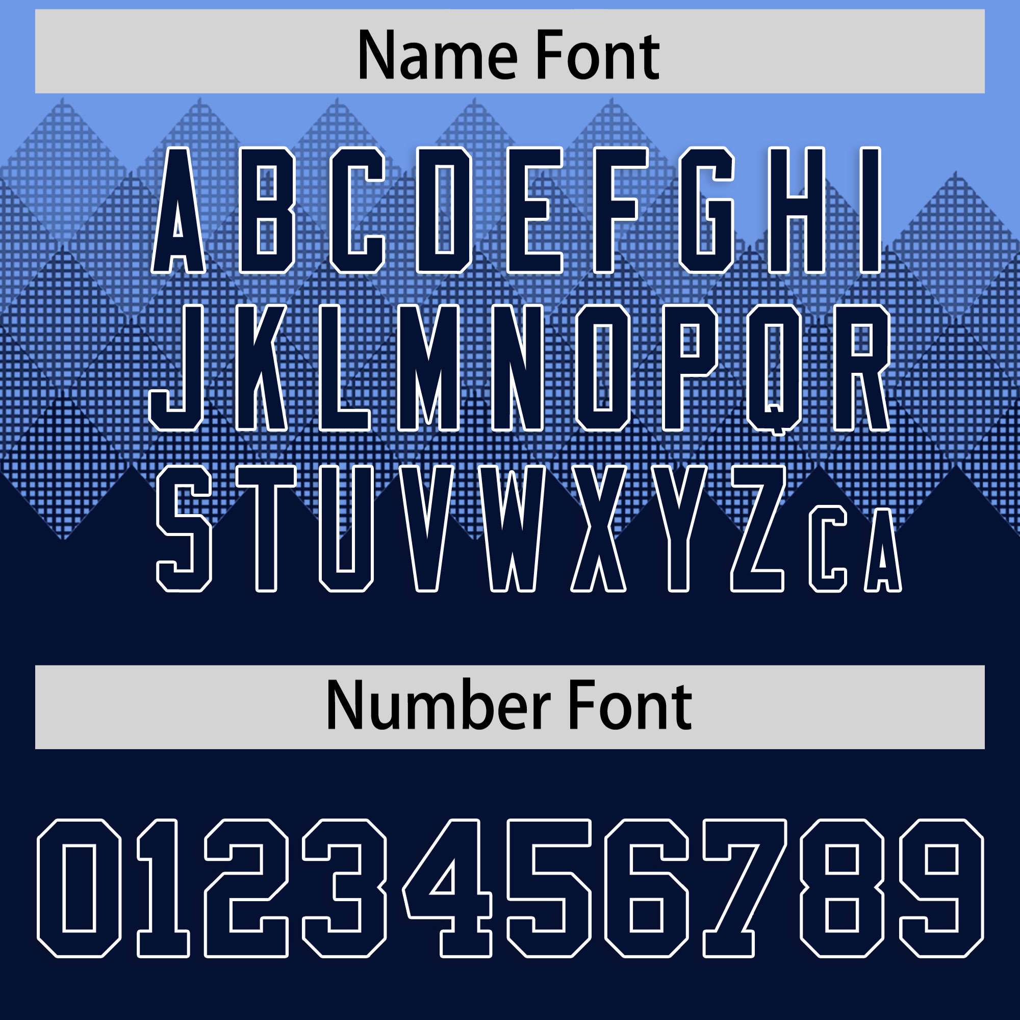 Custom Light Blue Navy Grid Blur Pattern Authentic Baseball Jersey| KXKSHOP