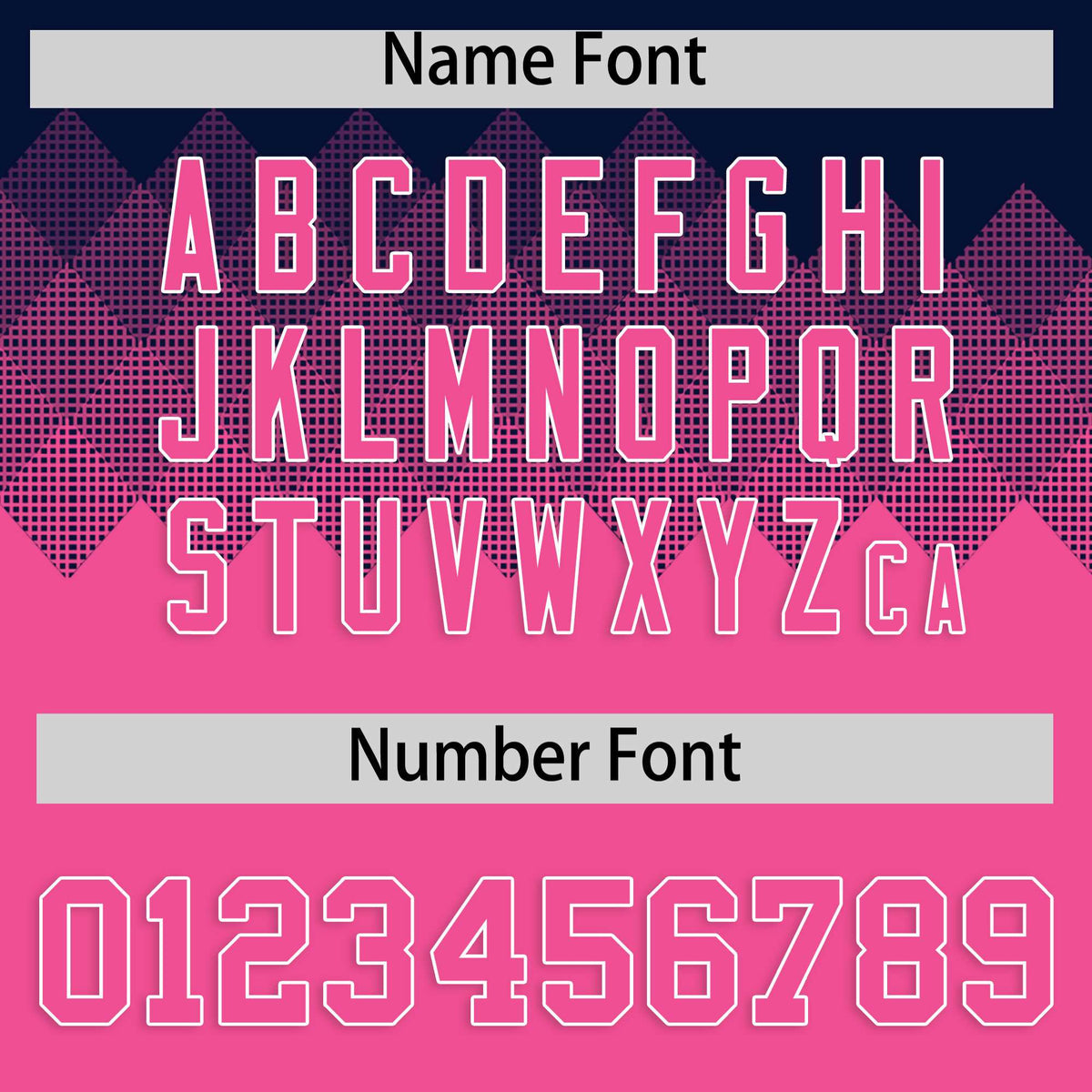 Custom Navy Pink Grid Blur Pattern Authentic Baseball Jersey| KXKSHOP