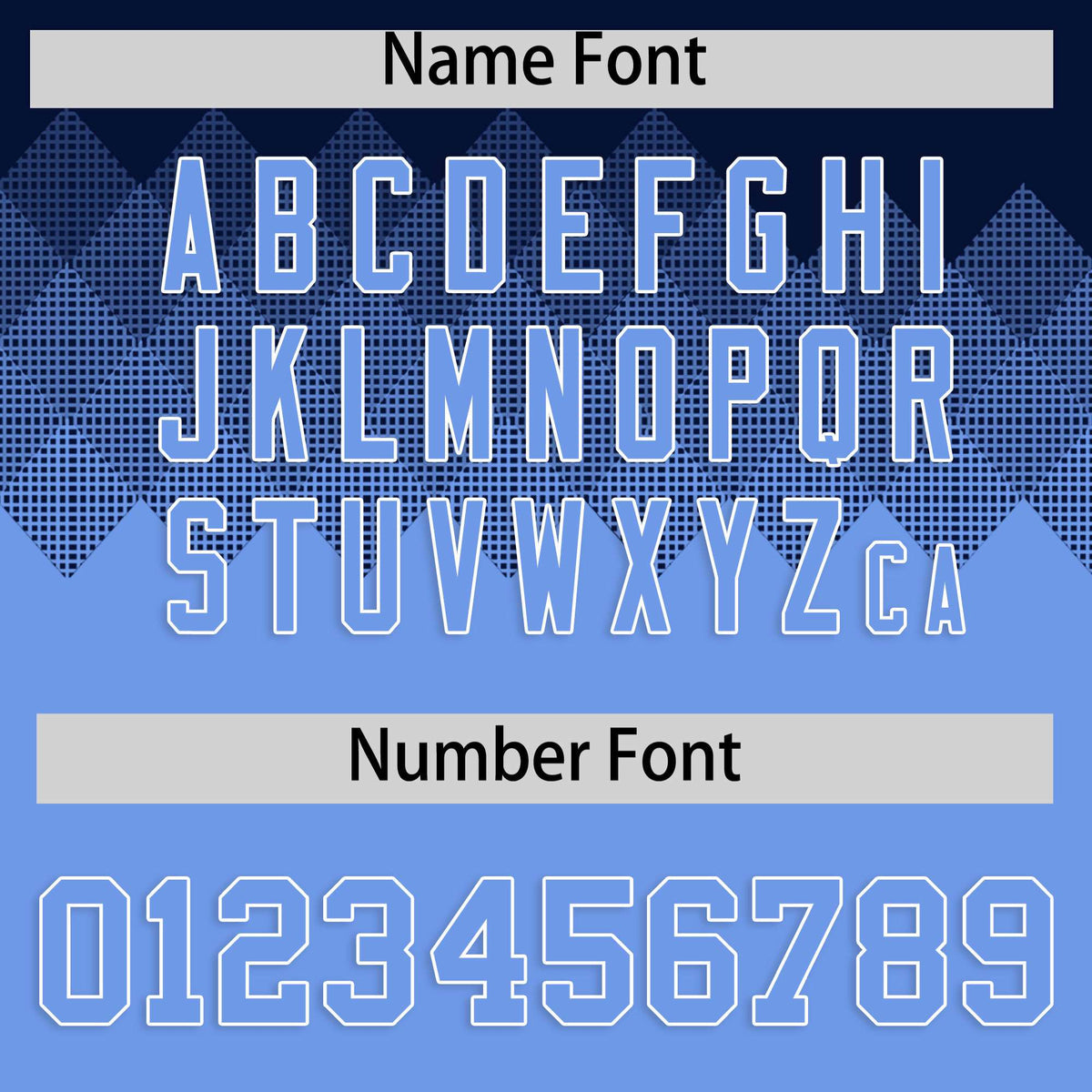 Custom Navy Powder Blue Grid Blur Pattern Authentic Baseball Jersey| KXKSHOP