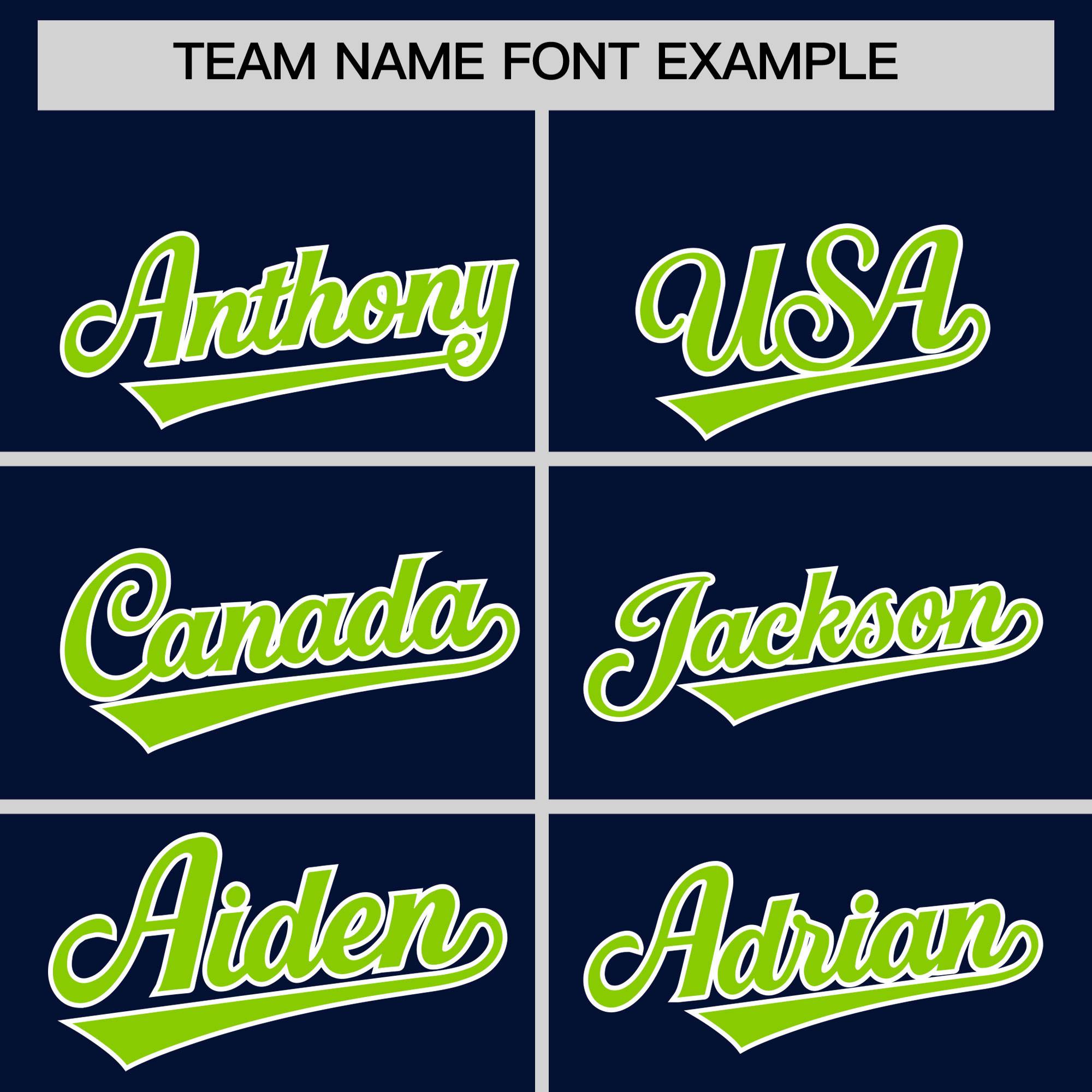 Custom Navy Neon Green Grid Blur Pattern Authentic Baseball Jersey| KXKSHOP