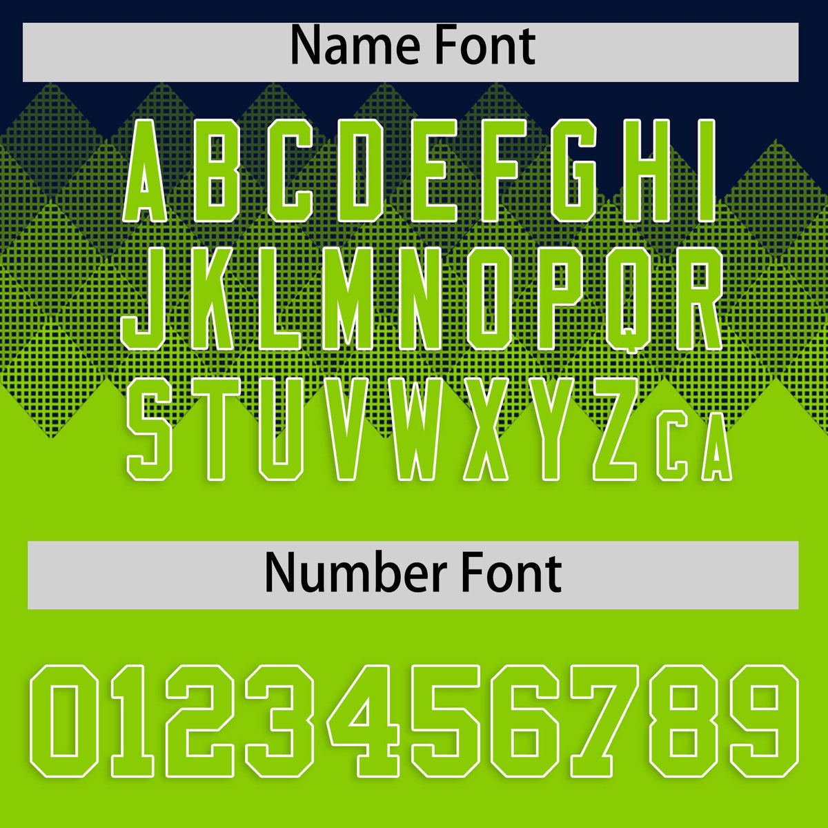 Custom Navy Neon Green Grid Blur Pattern Authentic Baseball Jersey| KXKSHOP