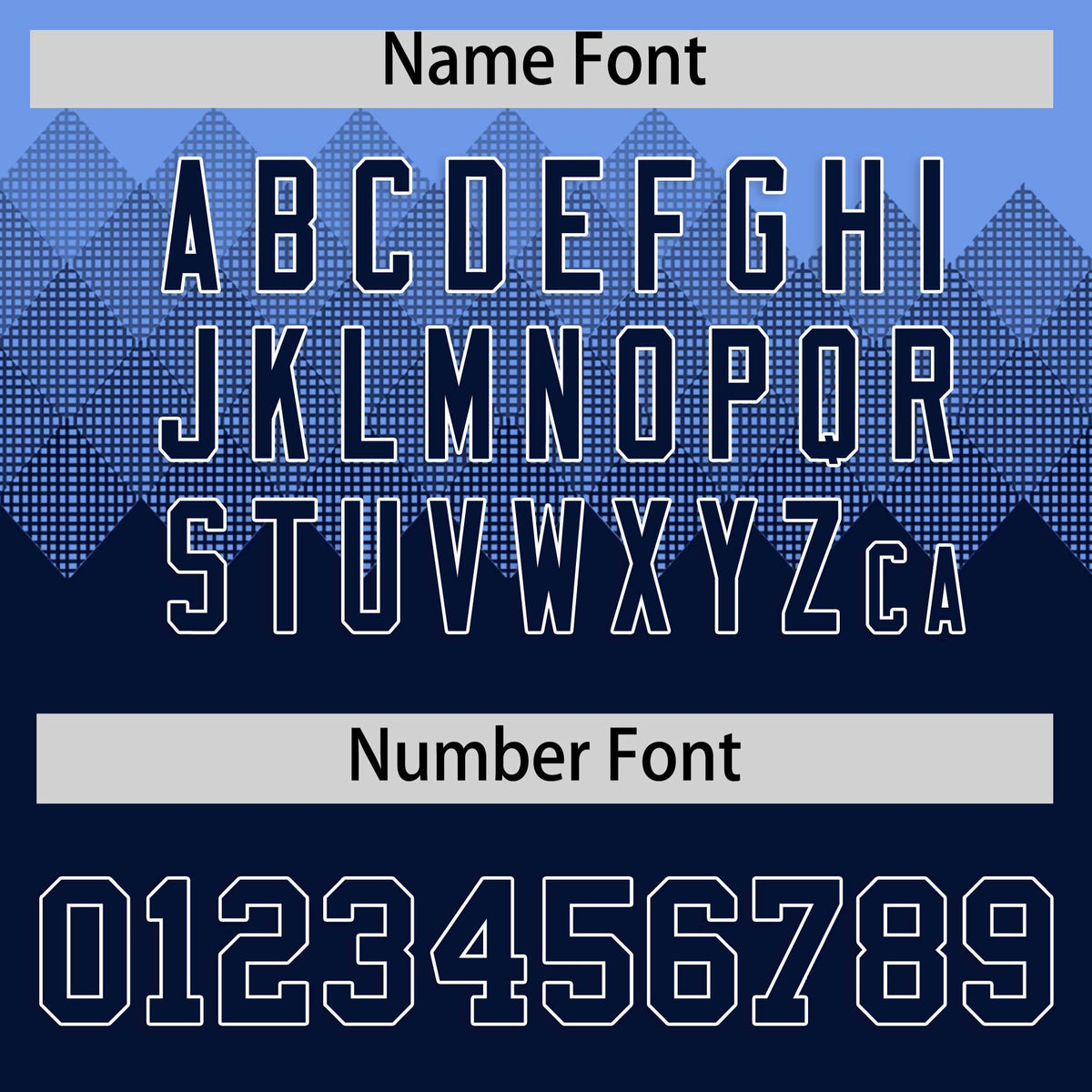 Custom Light Blue Navy Grid Blur Pattern Authentic Baseball Jersey| KXKSHOP