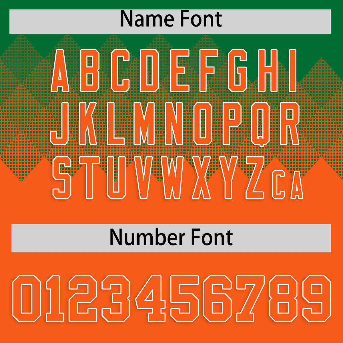 Custom Kelly Green Orange Grid Blur Pattern Authentic Baseball Jersey| KXKSHOP