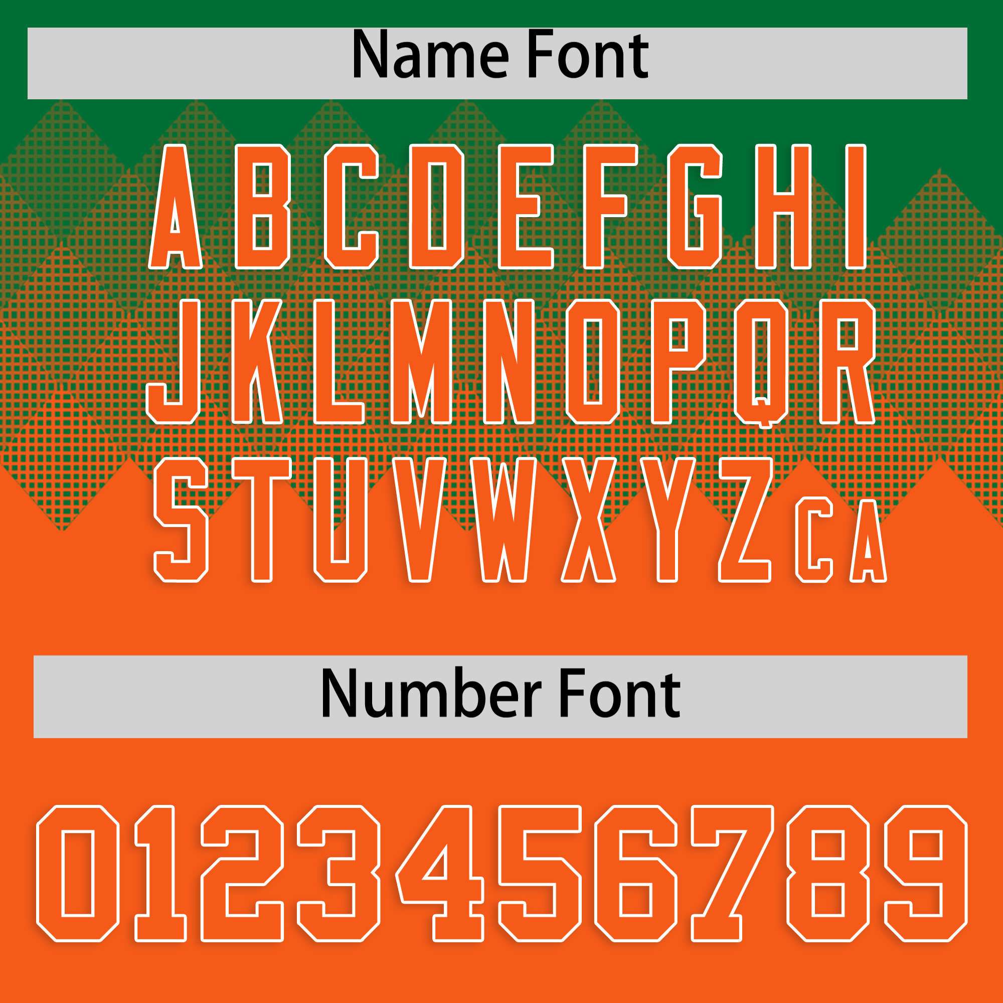 Custom Kelly Green Orange Grid Blur Pattern Authentic Baseball Jersey| KXKSHOP