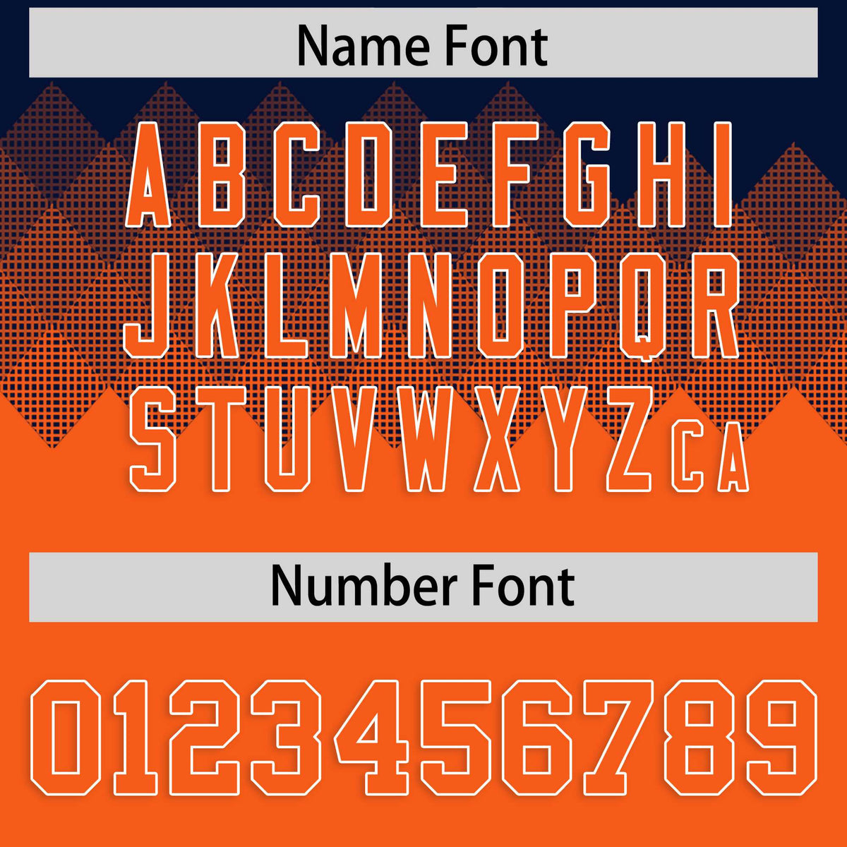 Custom Navy Orange Grid Blur Pattern Authentic Baseball Jersey| KXKSHOP