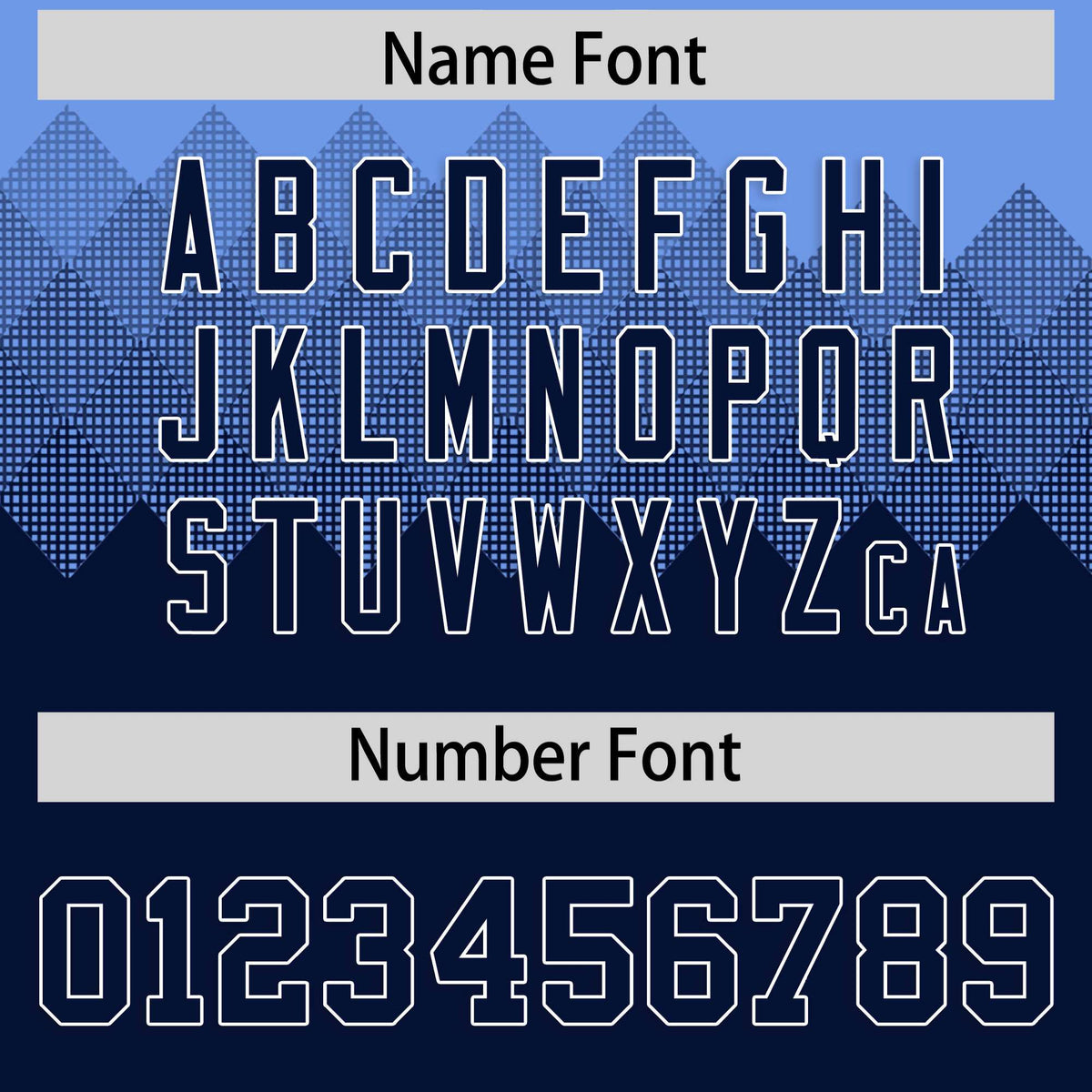 Custom Light Blue Navy Grid Blur Pattern Authentic Baseball Jersey| KXKSHOP