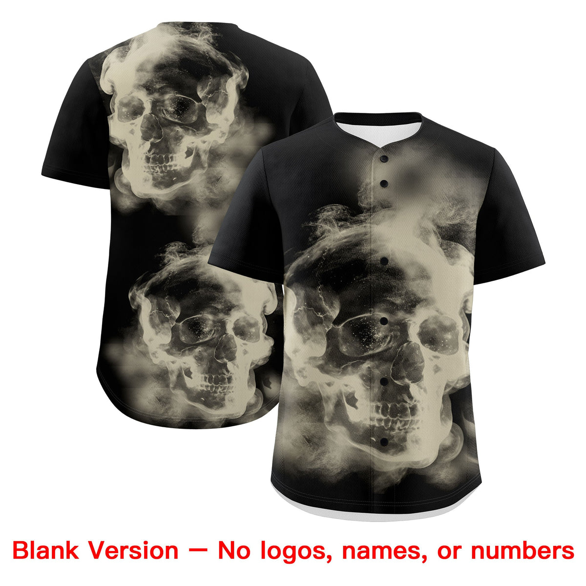 Custom Black Cream skeleton Graffiti Pattern Lightweight Baseball Jersey| KXKSHOP
