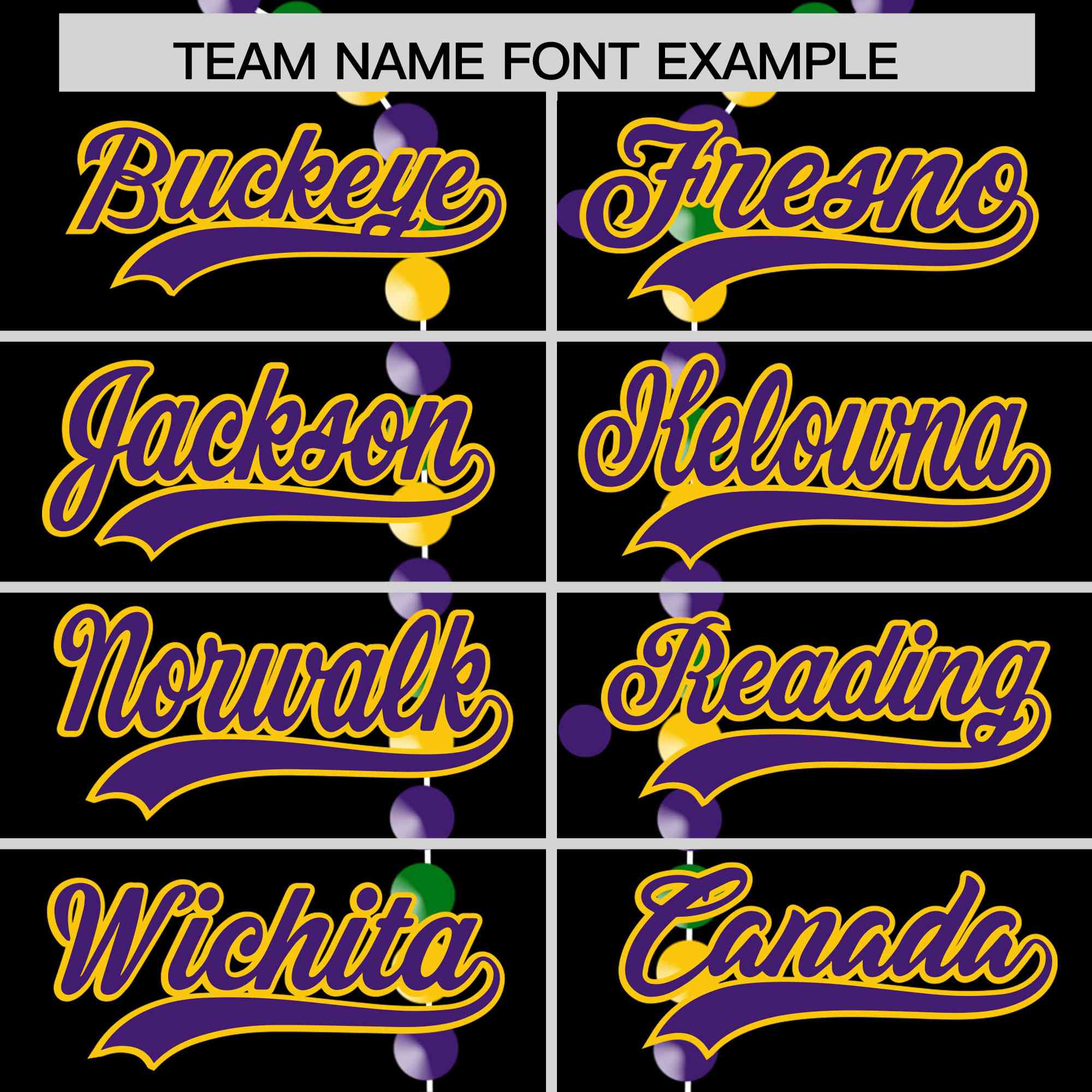 Custom Black Purple Gold Personalization Graffiti Mardi Gras Authentic Baseball Jersey| KXKSHOP