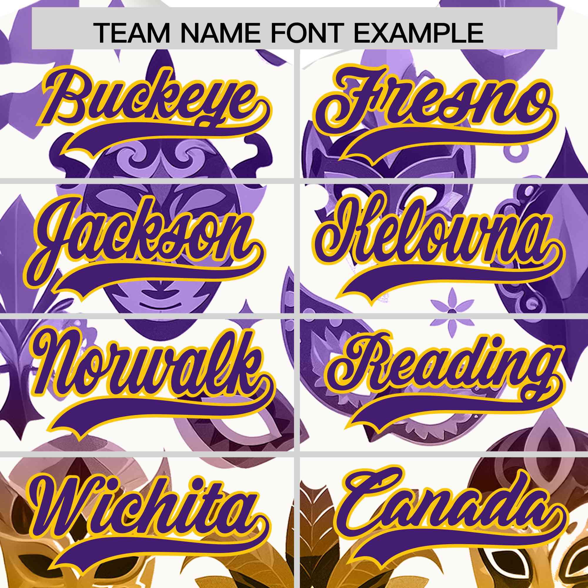 Custom White Purple Gold Personalization Mardi Gras Authentic Baseball Jersey| KXKSHOP