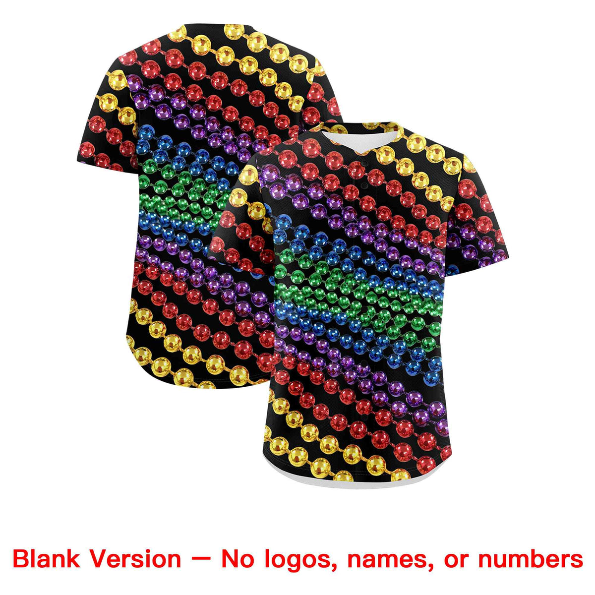 Custom Black Gold Personalization Mardi Gras Authentic Baseball Jersey| KXKSHOP