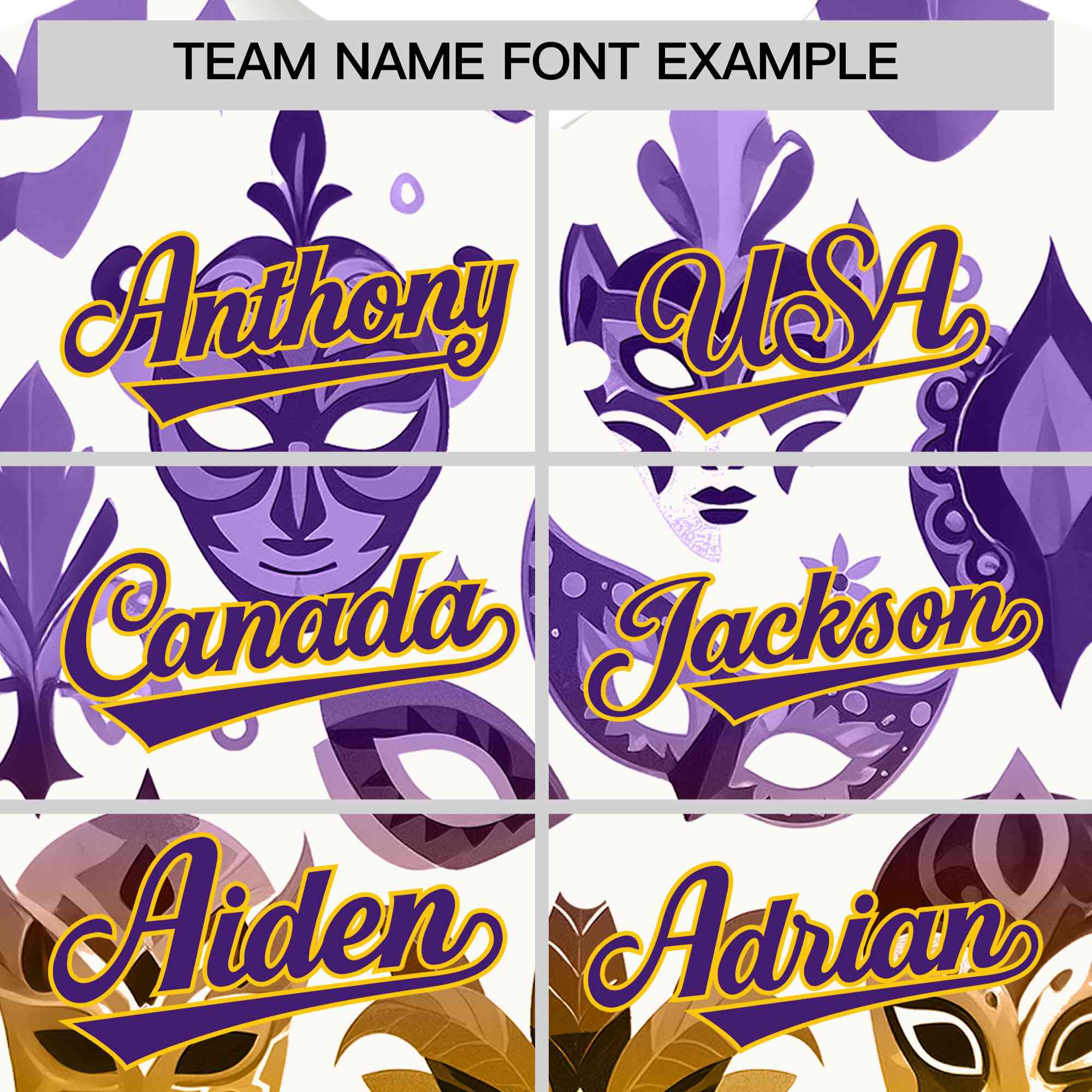 Custom White Purple Gold Personalization Mardi Gras Authentic Baseball Jersey| KXKSHOP