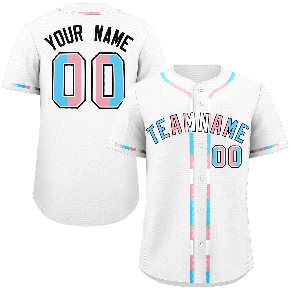 Custom White Transgender For Pride Month Classic Style Baseball Jersey| KXKSHOP