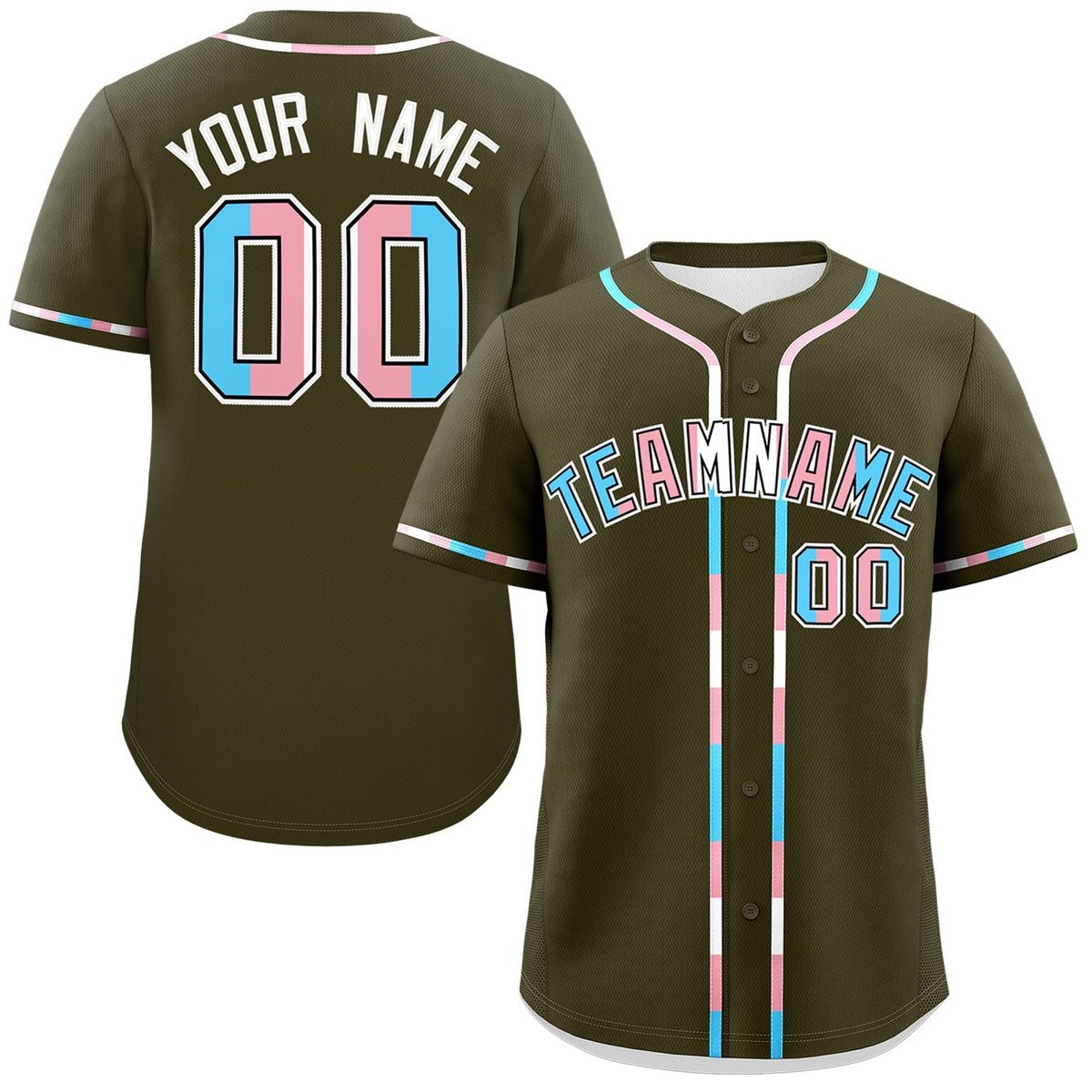 Custom Olive Transgender For Pride Month Classic Style Baseball Jersey| KXKSHOP