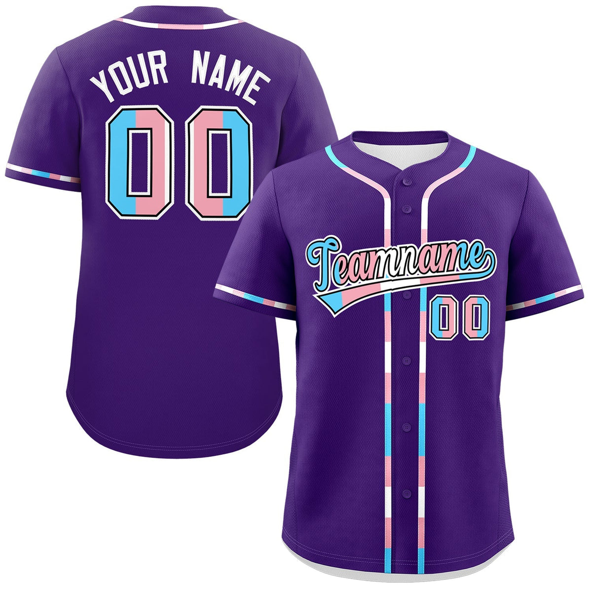 Custom Purple Transgender For Pride Month Classic Style Baseball Jersey| KXKSHOP