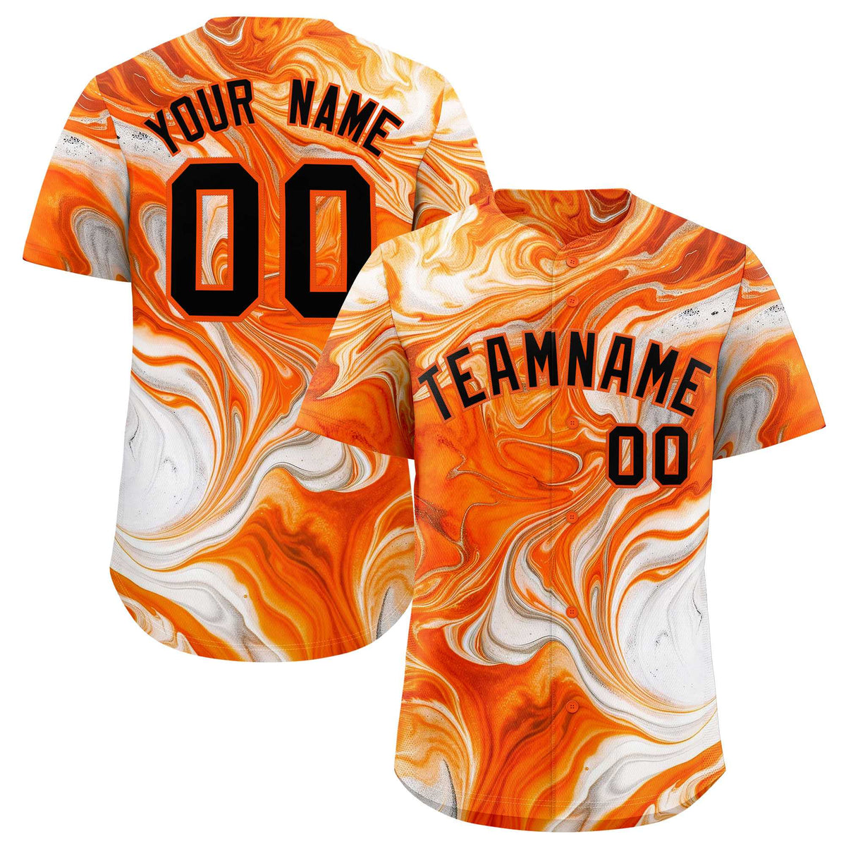 Custom Multi Color Split Fashion Fluid Pattern Authentic Baseball Jersey| KXKSHOP