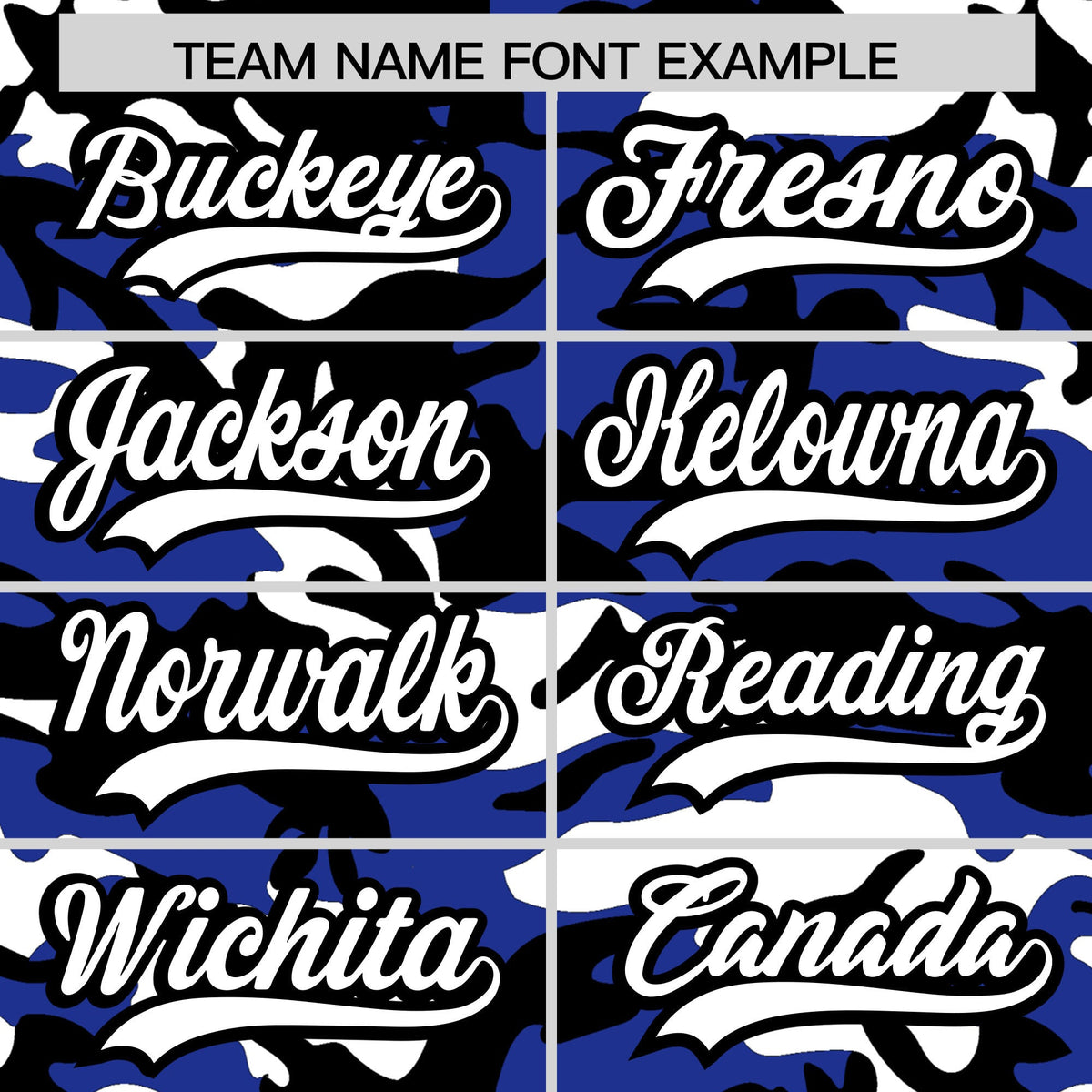 Custom Royal Blue Black White Camo Gradient Fashion Baseball Jersey | Perfect for Training,Sublimation Printed & Stitched,Add Name and Numbern,Perfect for Teams | KXKSHOP