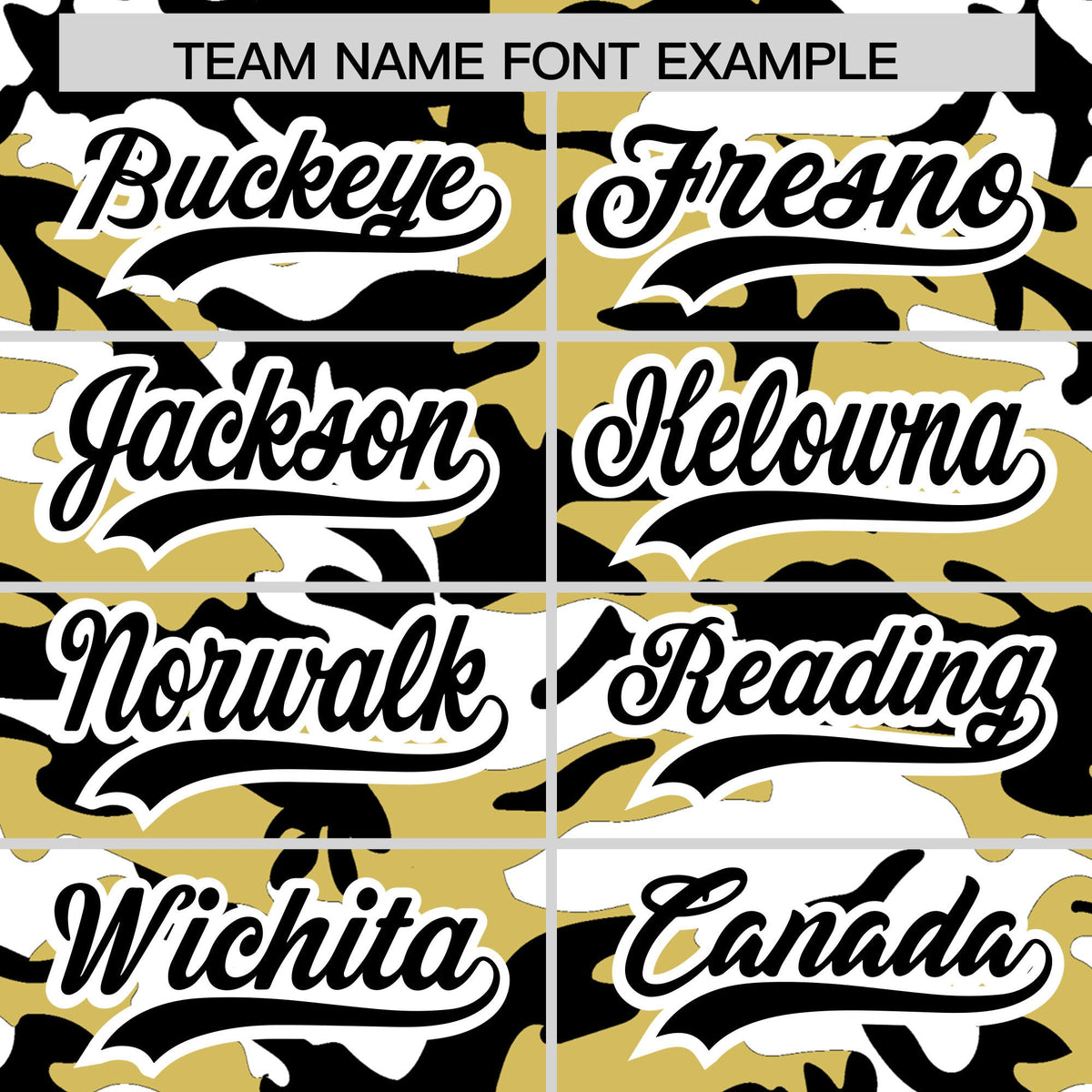 Custom Old Gold Black White Camo Gradient Fashion Baseball Jersey | Perfect for Training,Sublimation Printed & Stitched,Add Name and Numbern,Perfect for Teams | KXKSHOP