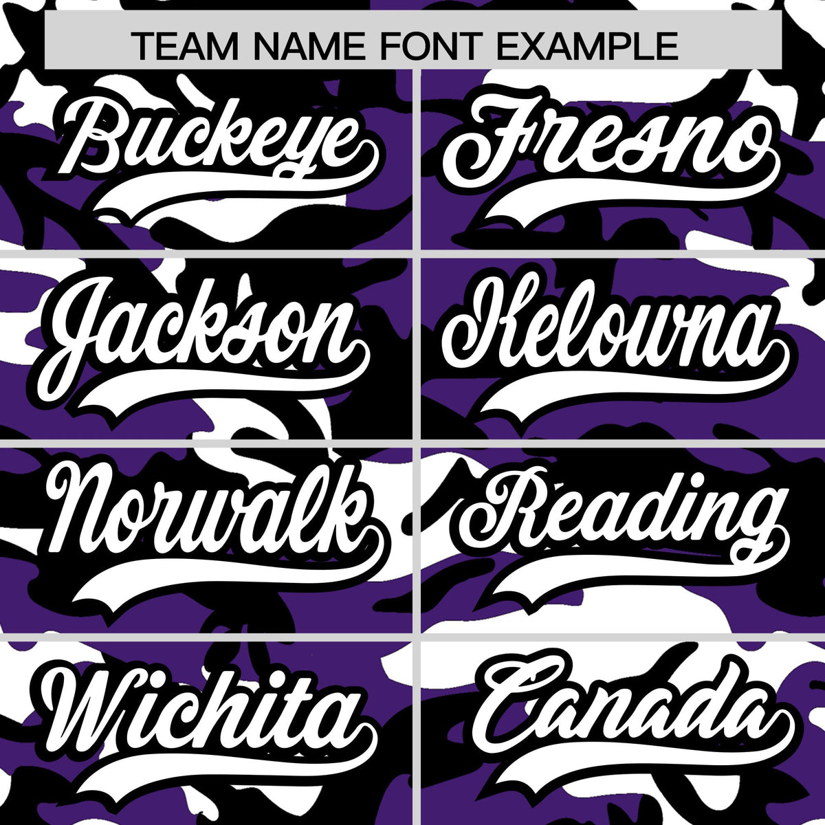 Custom Purple White Black Camo Gradient Fashion Baseball Jersey | Perfect for Training,Sublimation Printed & Stitched,Add Name and Numbern,Perfect for Teams | KXKSHOP