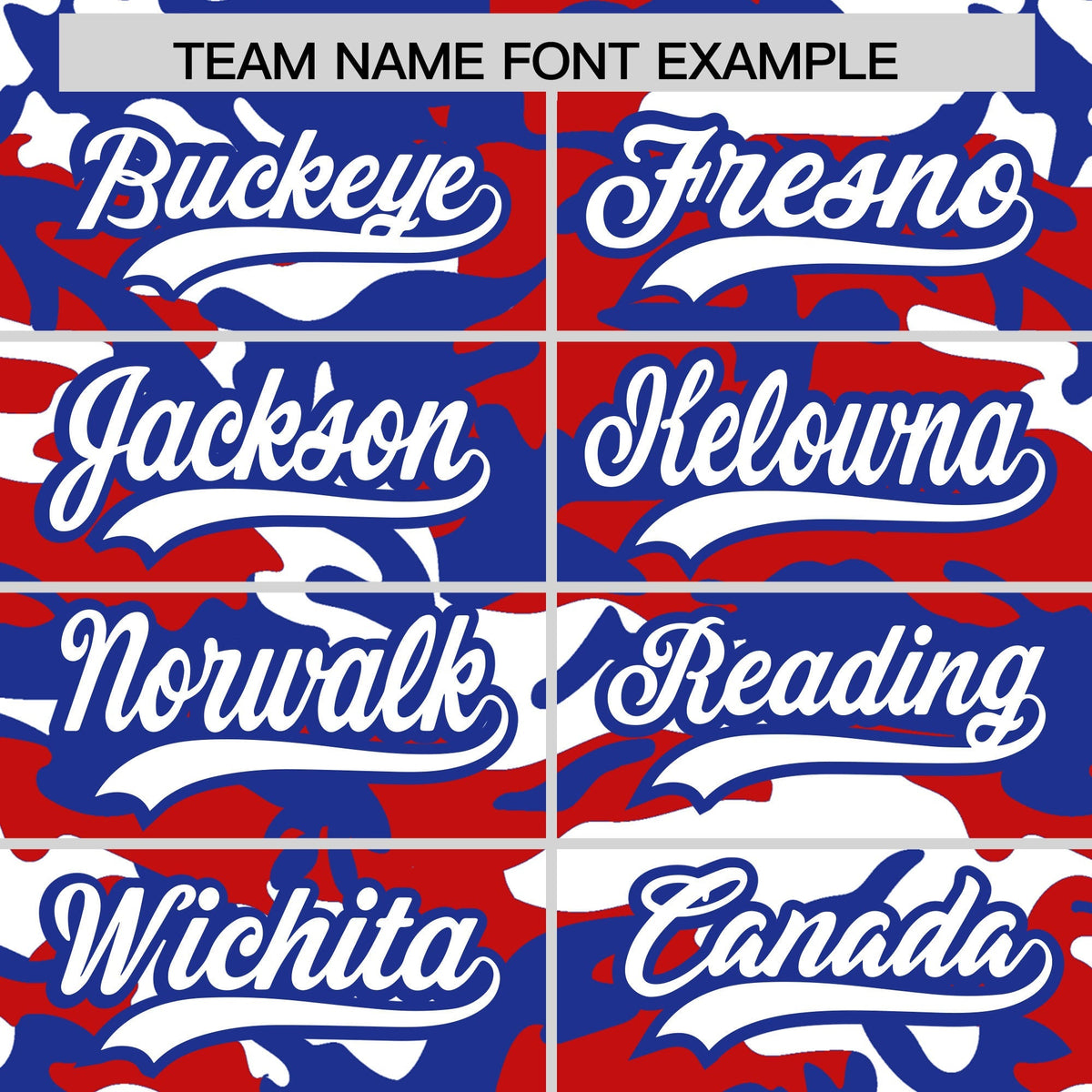 Custom Red White Royal Blue Camo Gradient Fashion Baseball Jersey | Perfect for Training,Sublimation Printed & Stitched,Add Name and Numbern,Perfect for Teams | KXKSHOP