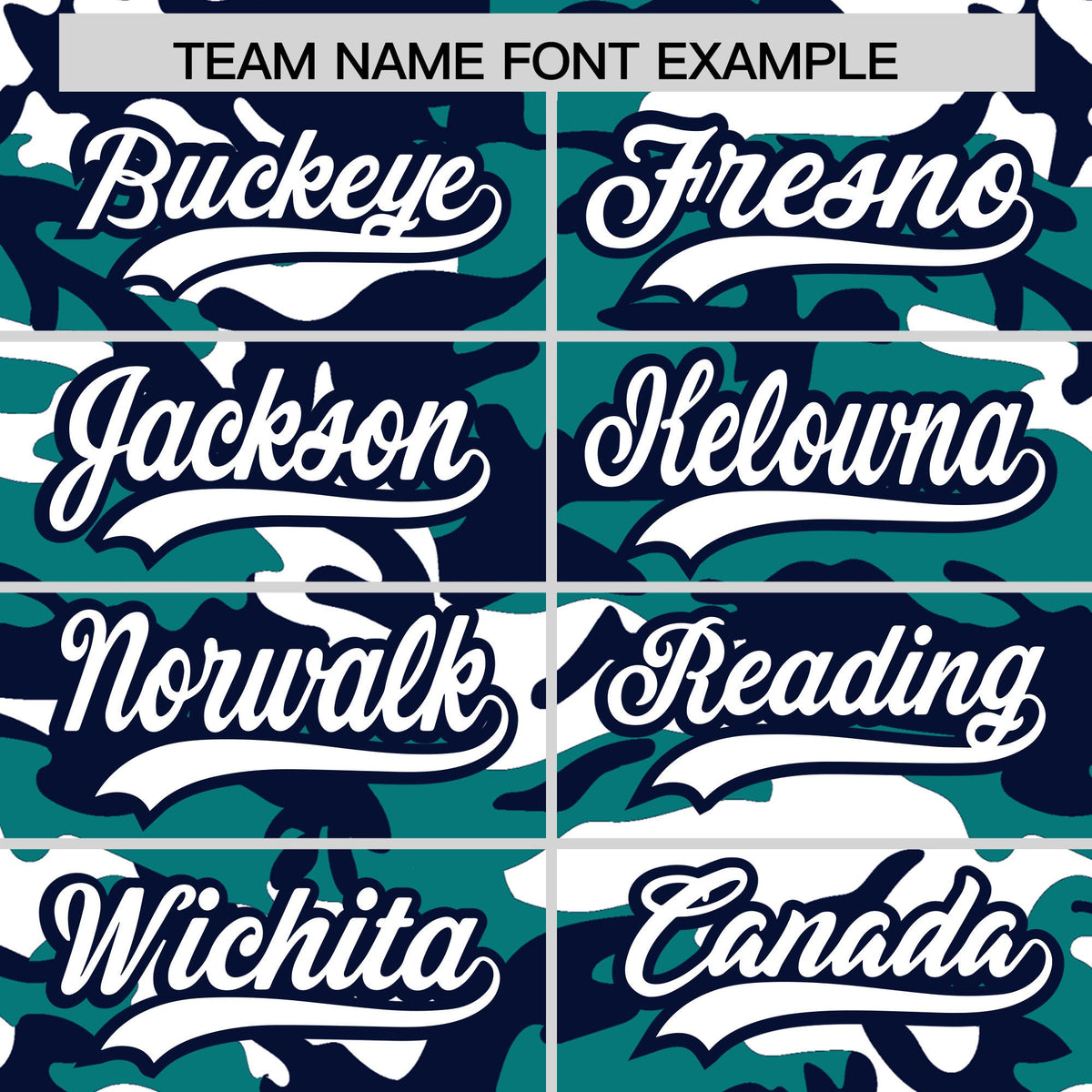Custom Teal Navy White Camo Gradient Fashion Baseball Jersey | Perfect for Training,Sublimation Printed &amp; Stitched,Add Name and Numbern,Perfect for Teams | KXKSHOP