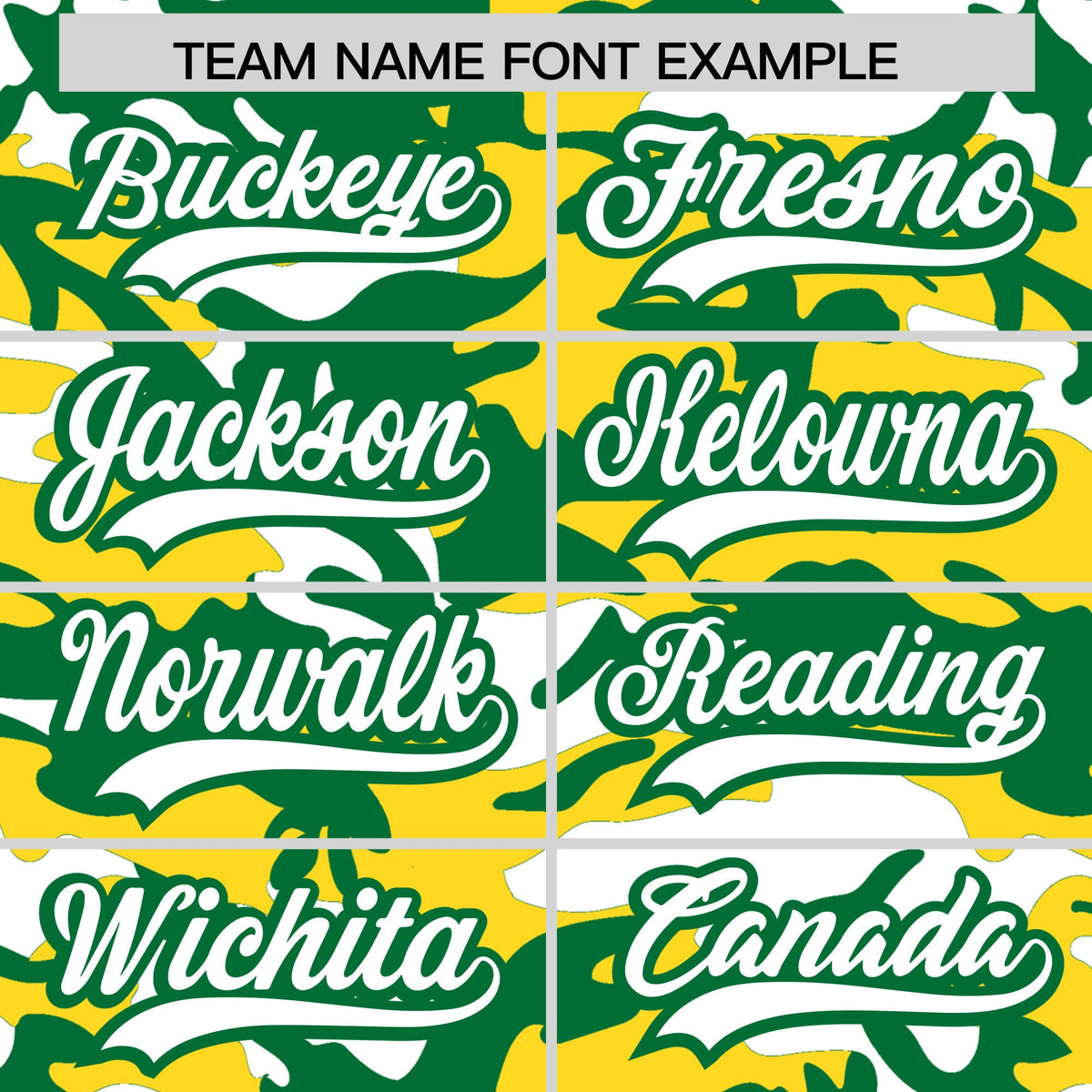 Custom Gold Kelly Green White Camo Gradient Fashion Baseball Jersey | Perfect for Training,Sublimation Printed & Stitched,Add Name and Numbern,Perfect for Teams | KXKSHOP