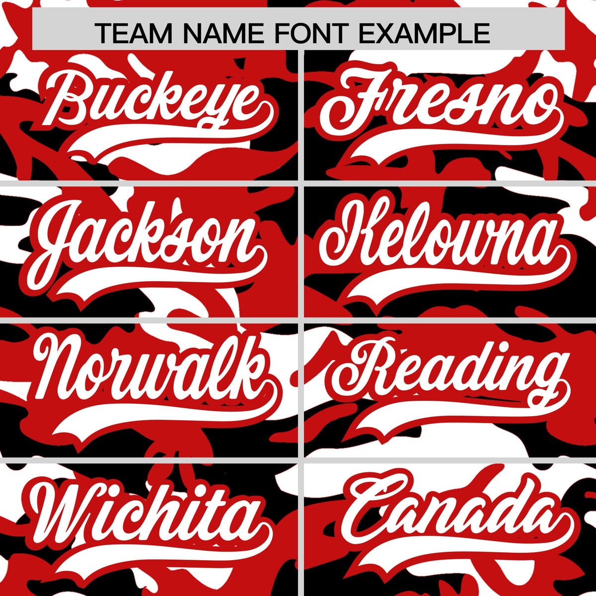 Custom Red Black White Camo Gradient Fashion Baseball Jersey | Perfect for Training,Sublimation Printed & Stitched,Add Name and Numbern,Perfect for Teams | KXKSHOP