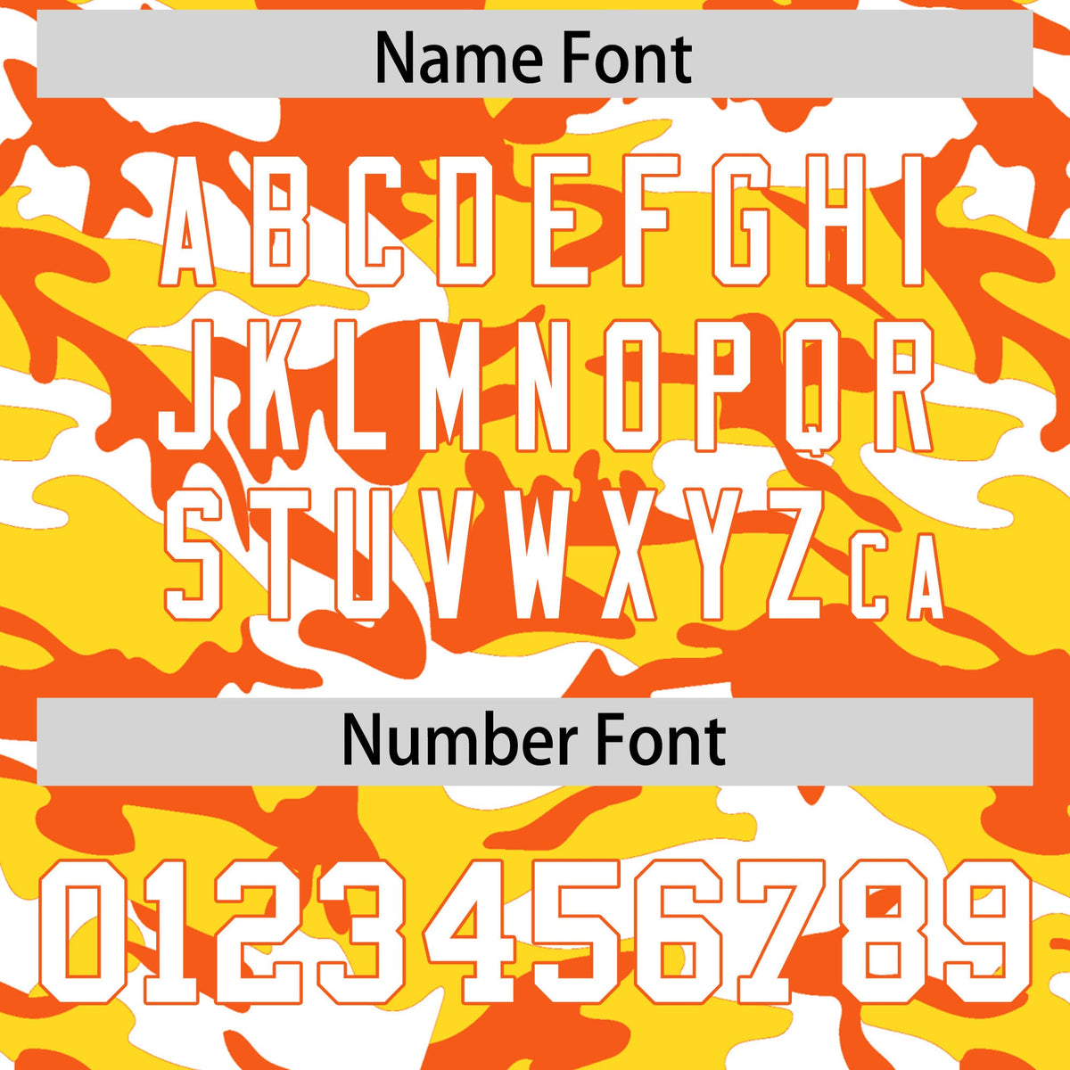 Custom Gold Orange White Camo Gradient Fashion Baseball Jersey | Perfect for Training,Sublimation Printed & Stitched,Add Name and Numbern,Perfect for Teams | KXKSHOP