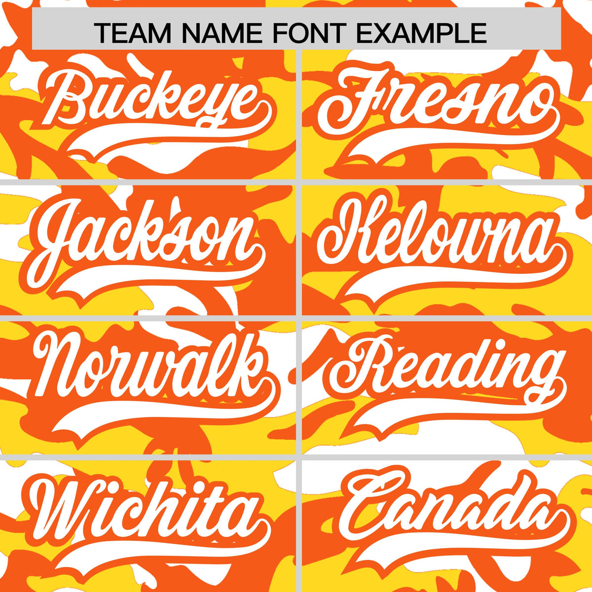 Custom Gold Orange White Camo Gradient Fashion Baseball Jersey | Perfect for Training,Sublimation Printed & Stitched,Add Name and Numbern,Perfect for Teams | KXKSHOP