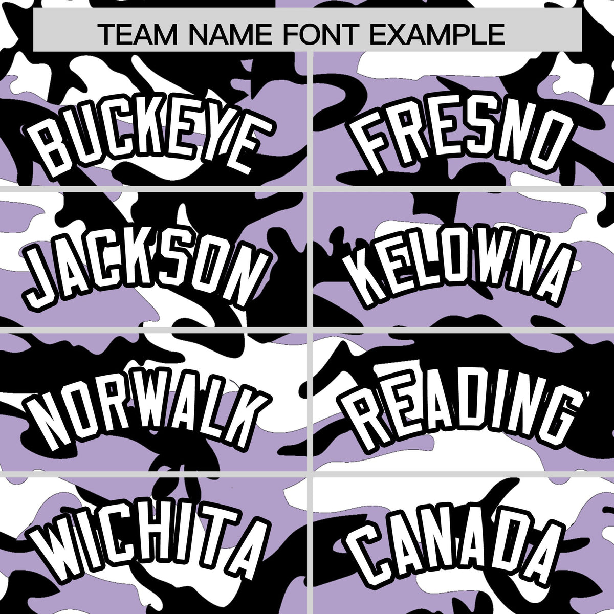 Custom Light Purple Black White Camo Gradient Fashion Baseball Jersey | Perfect for Training,Sublimation Printed & Stitched,Add Name and Numbern,Perfect for Teams | KXKSHOP