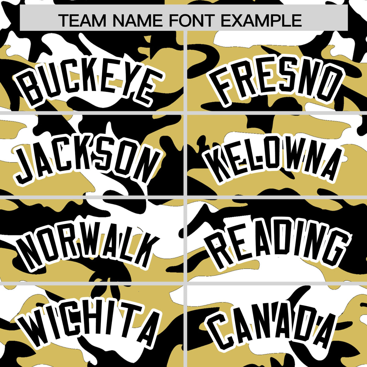 Custom Old Gold Black White Camo Gradient Fashion Baseball Jersey | Perfect for Training,Sublimation Printed & Stitched,Add Name and Numbern,Perfect for Teams | KXKSHOP