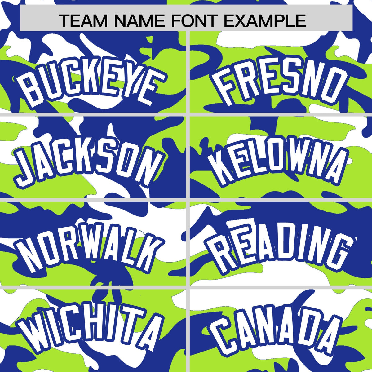Custom Neon Green Royal Blue White Camo Gradient Fashion Baseball Jersey | Perfect for Training,Sublimation Printed &amp; Stitched,Add Name and Numbern,Perfect for Teams | KXKSHOP