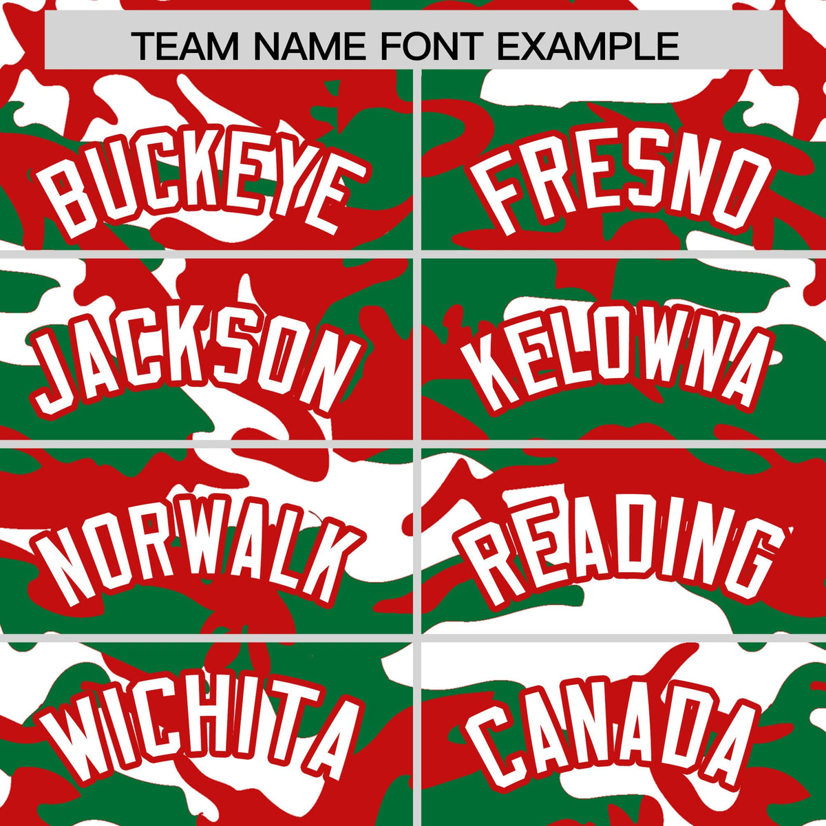 Custom Kelly Green Red White Camo Gradient Fashion Baseball Jersey | Perfect for Training,Sublimation Printed & Stitched,Add Name and Numbern,Perfect for Teams | KXKSHOP