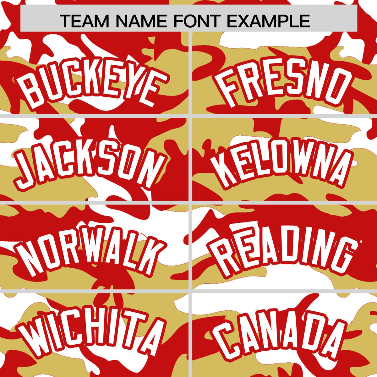 Custom Old Gold Red White Camo Gradient Fashion Baseball Jersey | Perfect for Training,Sublimation Printed & Stitched,Add Name and Numbern,Perfect for Teams | KXKSHOP